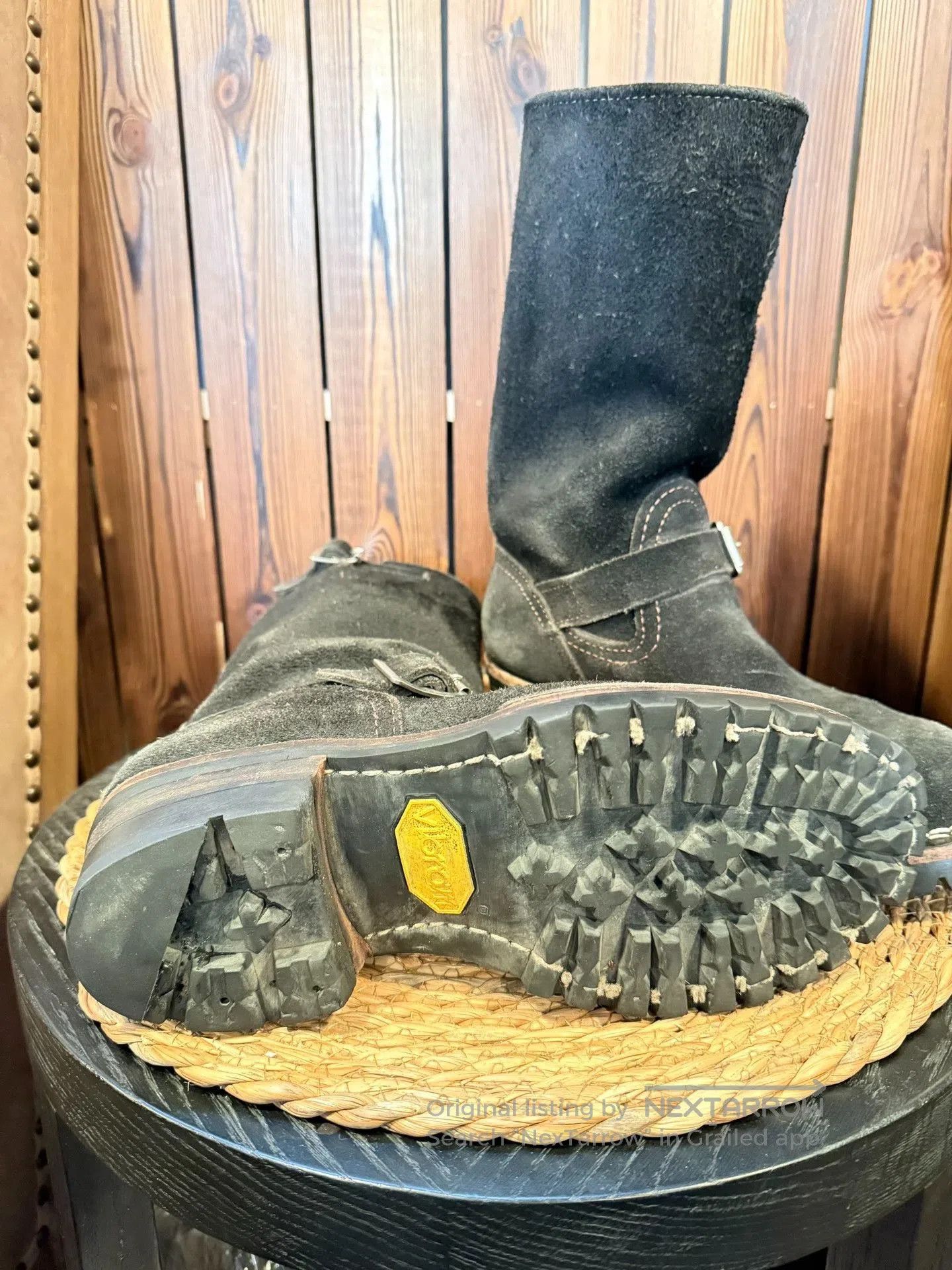 WESCO Wesco Boss 10" Black Suede Engineer Boots. Size US 7.5 / EU 40-41 - 5 Thumbnail