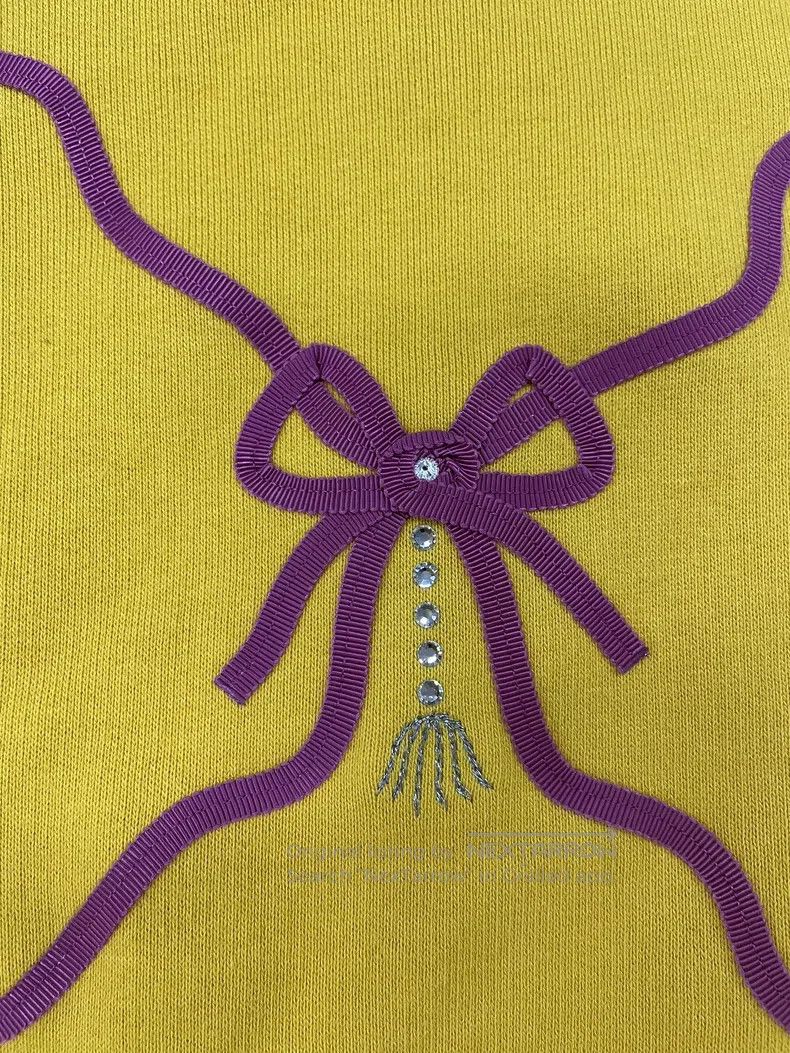 Gucci Gucci Size10 Yellow bow and diamond sweatshirt Size M / US 6-8 / IT 42-44 - 2 Thumbnail