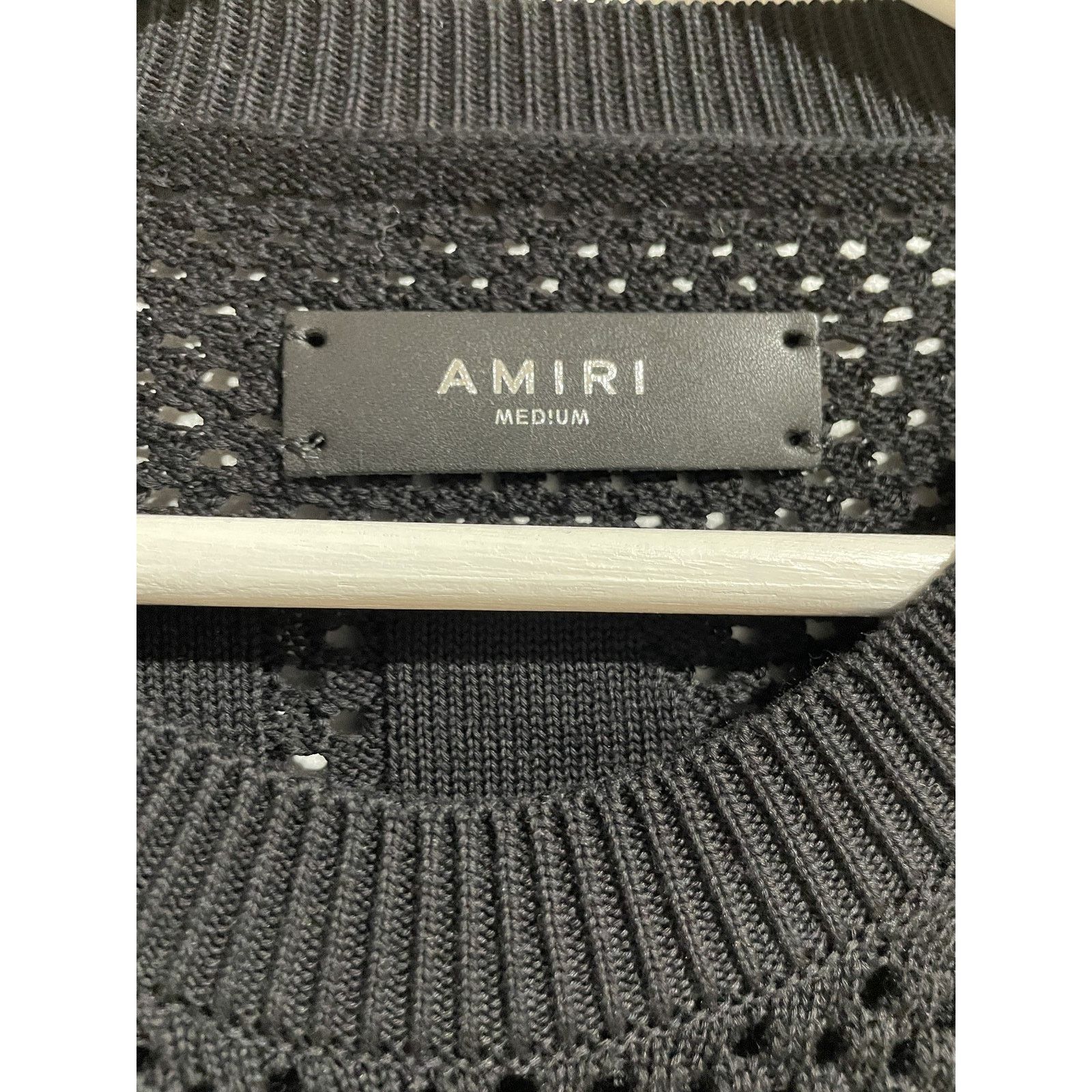 Amiri AMIRI KNITTED BLACK MESH JERSEY SIZE M NEW Size US M / EU 48-50 / 2 - 3 Thumbnail