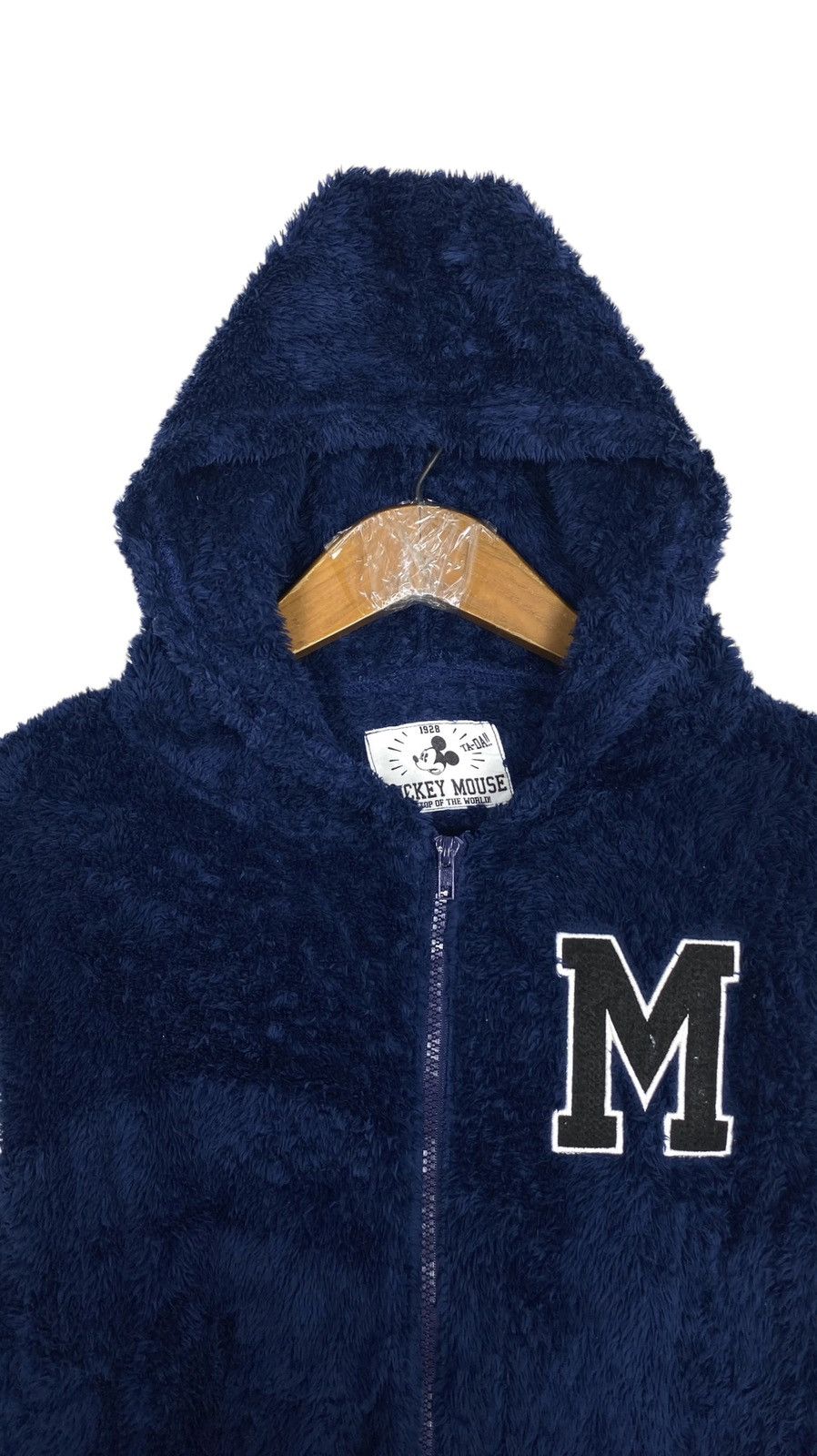 Disney Rare‼️ Disney Mickey Mouse Sherpa Hoodie Deep Pile Size M / US 6-8 / IT 42-44 - 3 Thumbnail
