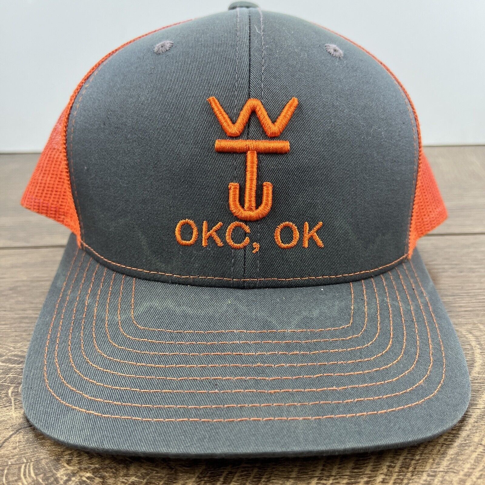 Other WT OKC Hat Oklahoma City Gray Adjustable Hat Adjustable Snap Size ONE SIZE - 3 Thumbnail