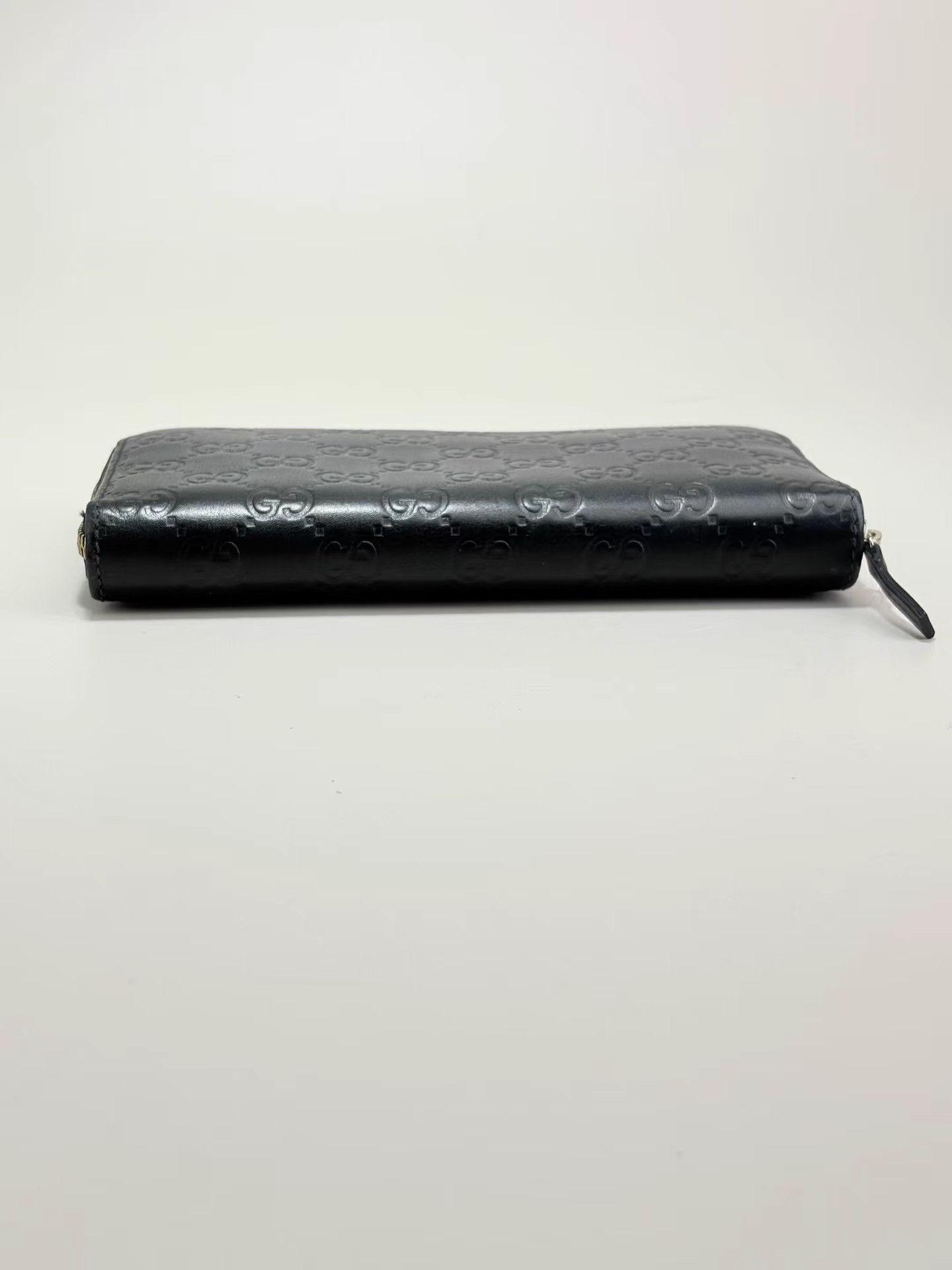Gucci GUCCI Black Embossed Full Logo Long Wallet Size ONE SIZE - 4 Thumbnail