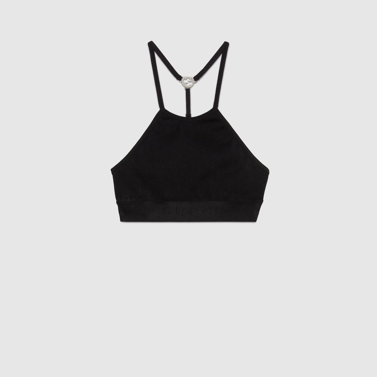 Gucci Gucci Interlocking G Nylon Jersey Crop Top SIZE L Size ONE SIZE - 1 Thumbnail