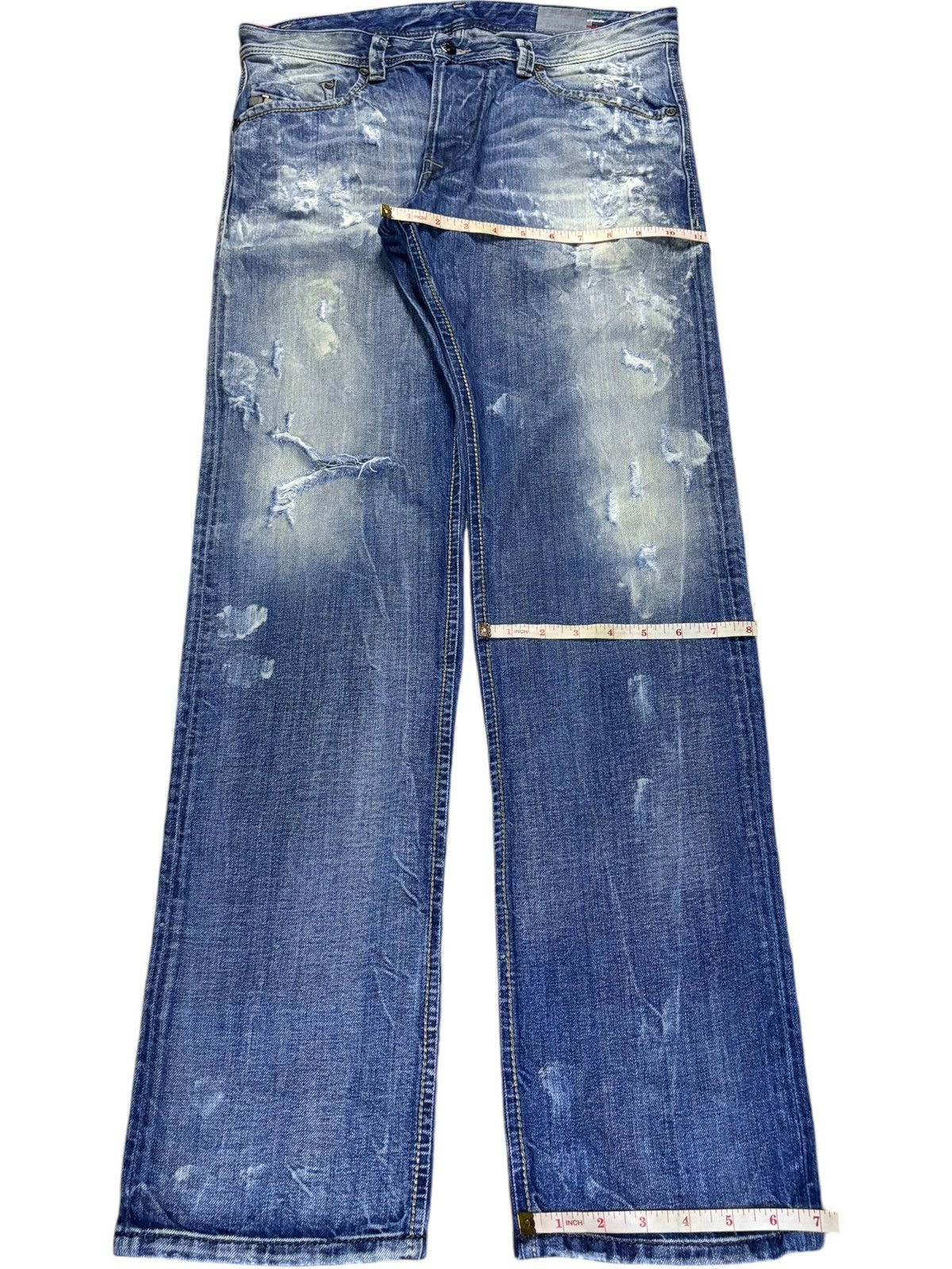 Diesel × Diesel Black Gold Vintage Italy Diesel Blue Eyecons 2013/2 Edition Jeans Size US 33 - 14 Thumbnail