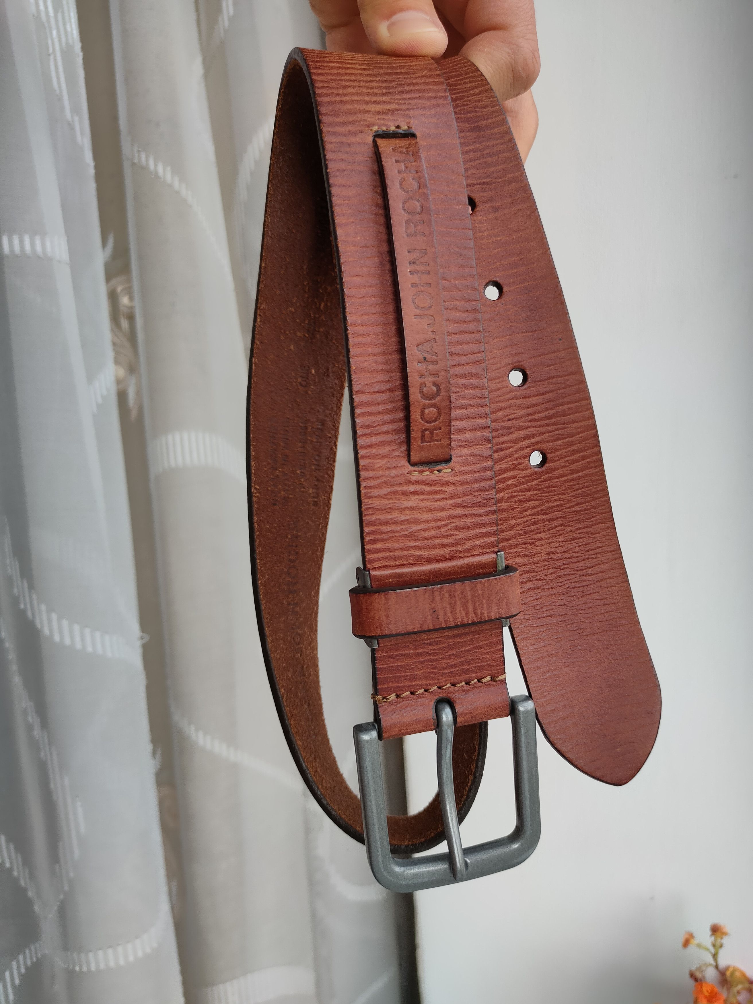 Genuine Leather Rocha John Rocha Leather Belt RJR Genuine Leather Belt Size ONE SIZE - 1 Thumbnail