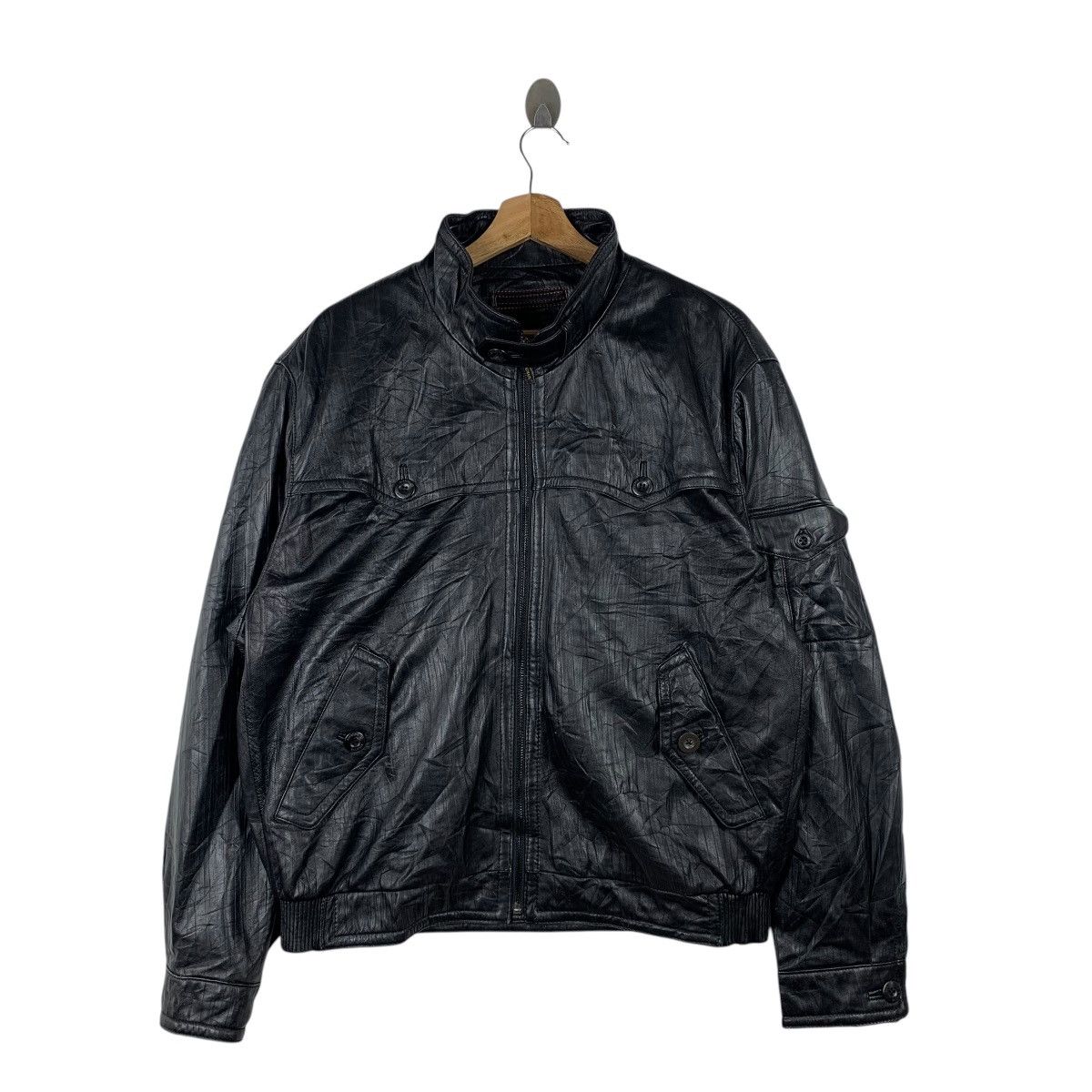 Balmain BALMAIN Paris Luxury Fashion Designer Leather Bomber Jacket Size US XL / EU 56 / 4 - 1 Thumbnail