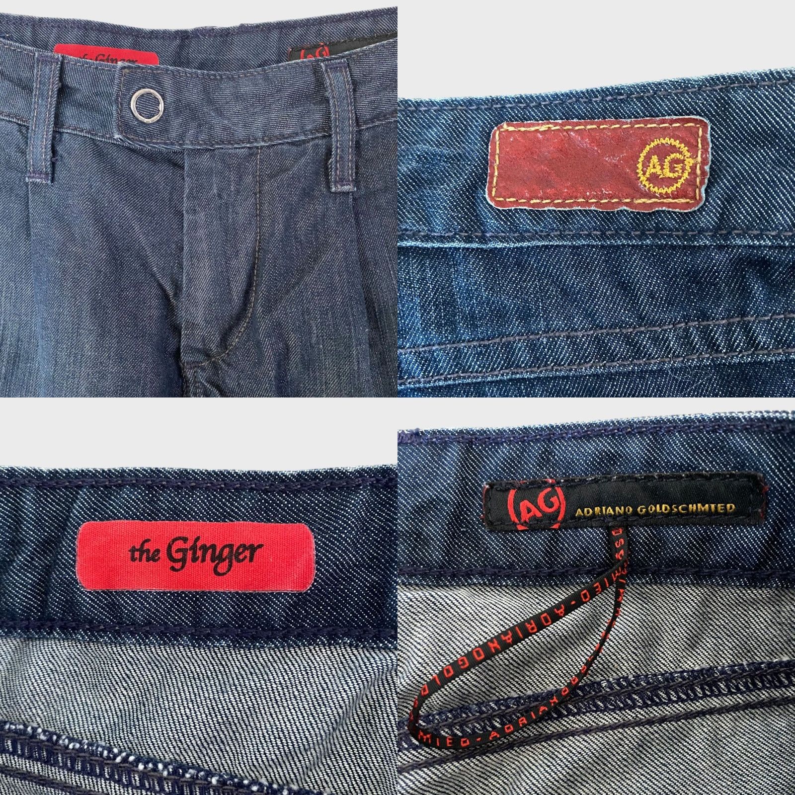 Denime Adriano Goldschmied Jeans Women's 26 Ginger Cuffed Cropped Blue Dark Wash Denim Size 26" / US 2 / IT 38 - 8 Thumbnail