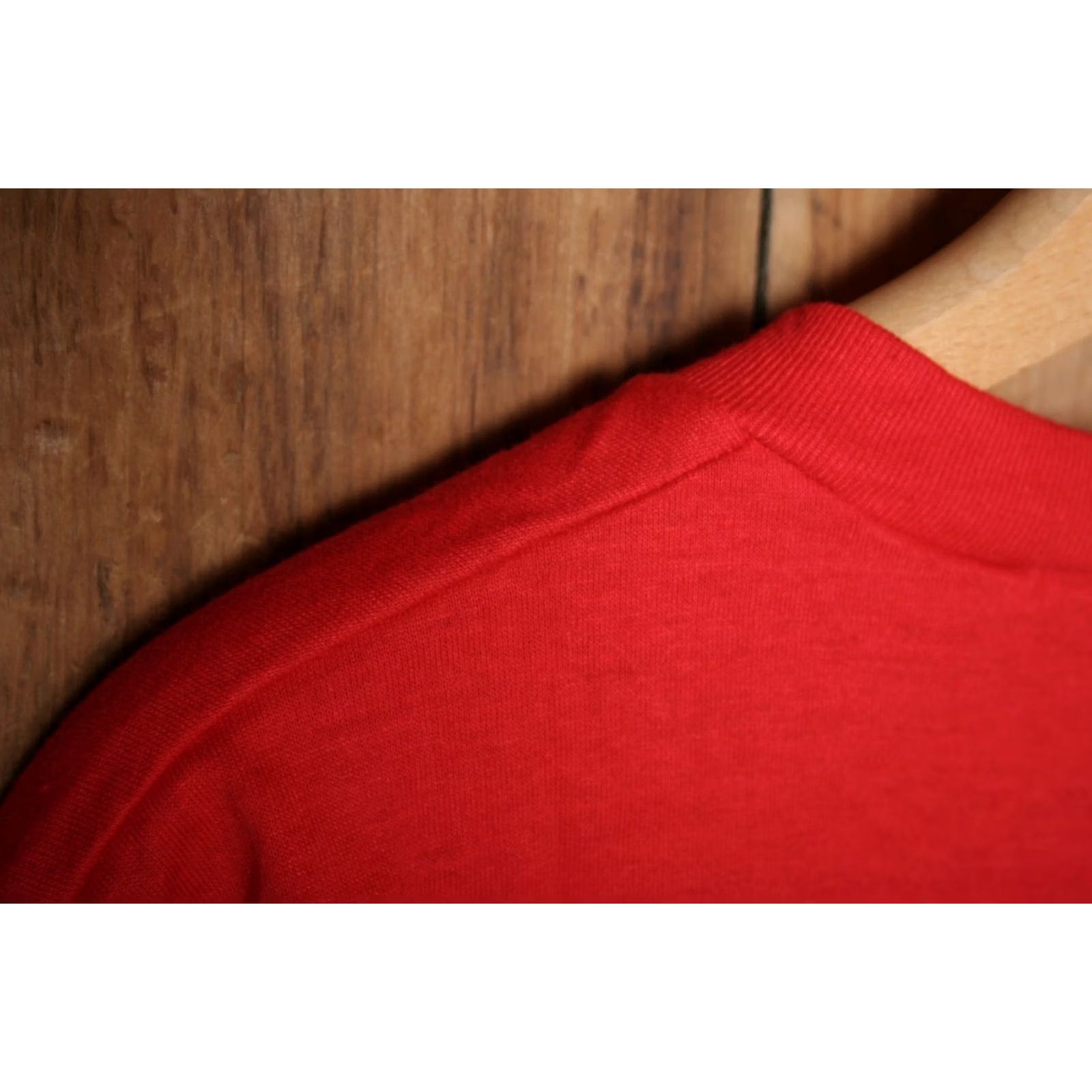 Russell Athletic VINTAGE Russell Athletic Red Single Stitch V-Neck Baseball T-Shirt Sz M Mens Size US M / EU 48-50 / 2 - 5 Thumbnail