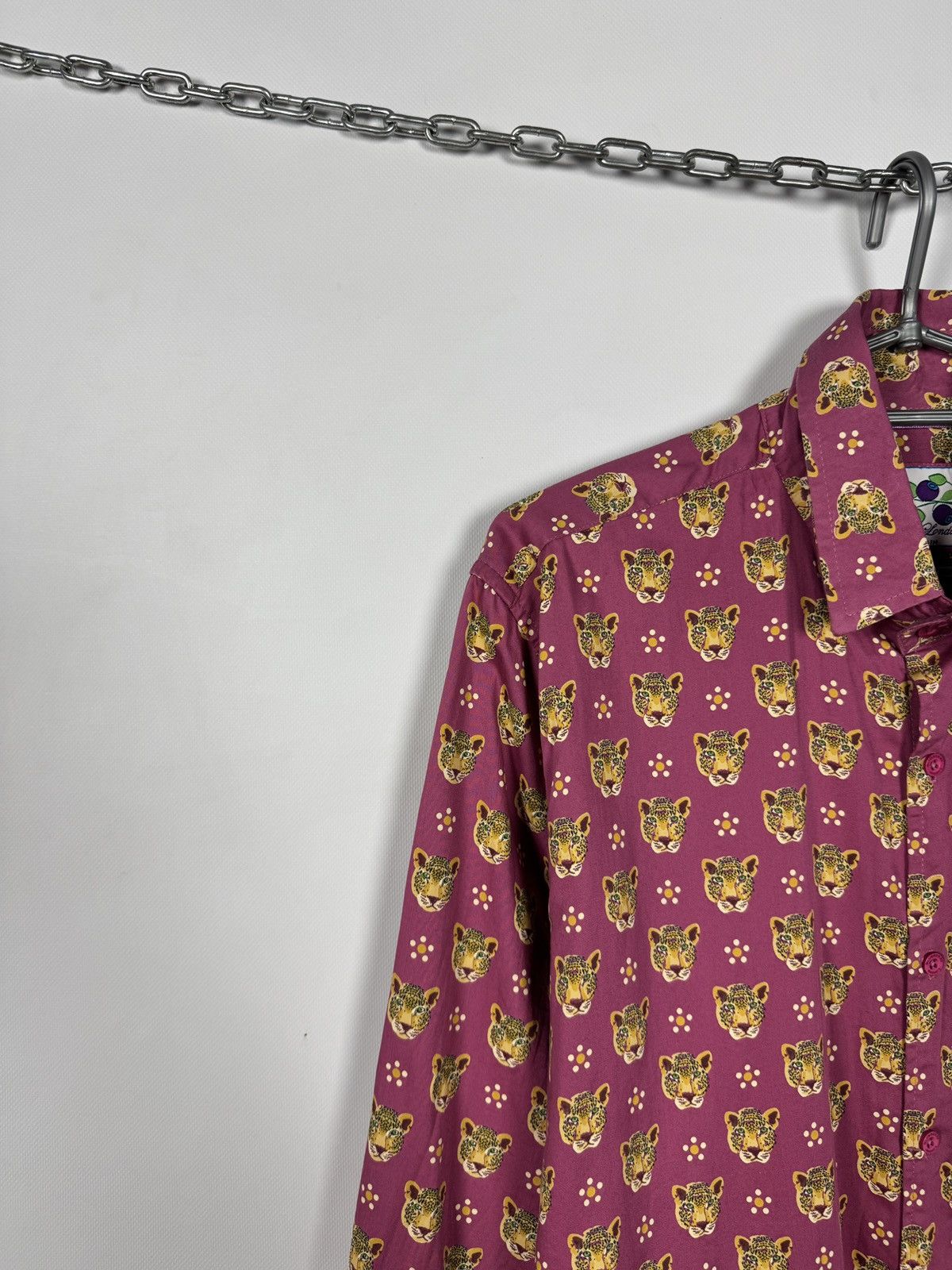 Other Blueberry London Long Sleeve Shirt Leopard Head Printed Sz L Size US L / EU 52-54 / 3 - 3 Thumbnail
