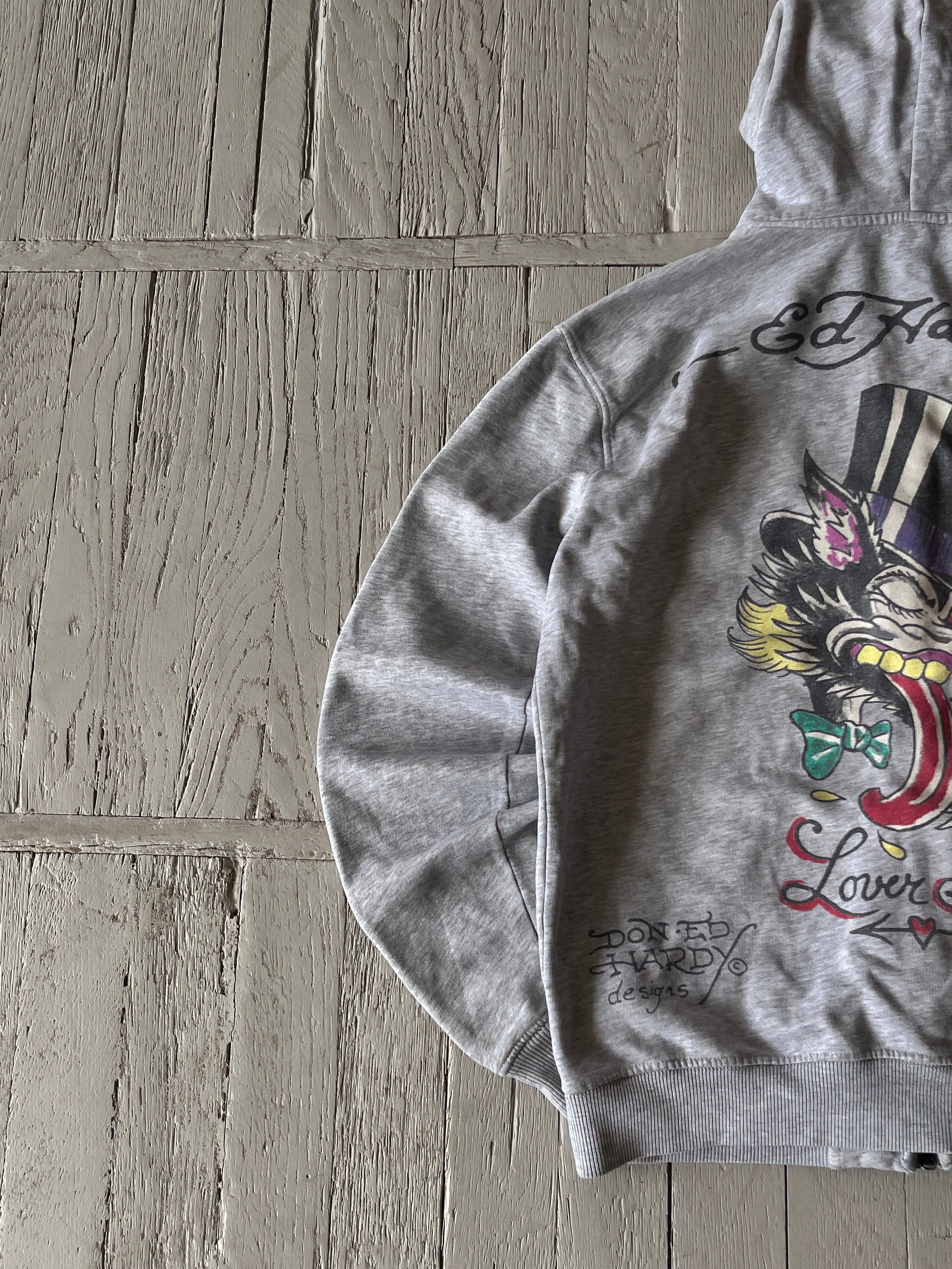 Ed Hardy × Vintage Vintage Ed Hardy Zip Hooded Sweatshirt Size US M / EU 48-50 / 2 - 9 Thumbnail