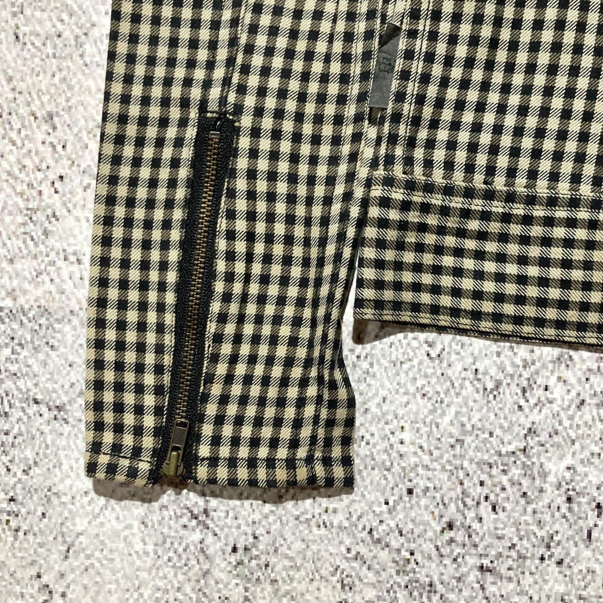 Japanese Brand 2000s Ehypenworld Gallery Asymastrical Bikers Jacket Plaid Size US XS / EU 42 / 0 - 16 Thumbnail