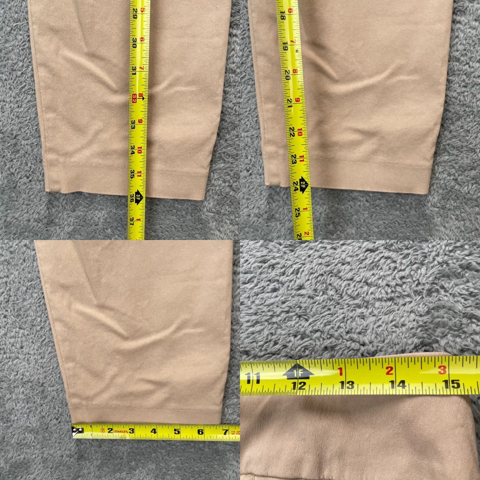 Vintage Chicos Pants Womens Small Beige Cropped Stretch Straight Leg Casual Travel Size 30" / US 8 / IT 44 - 8 Thumbnail