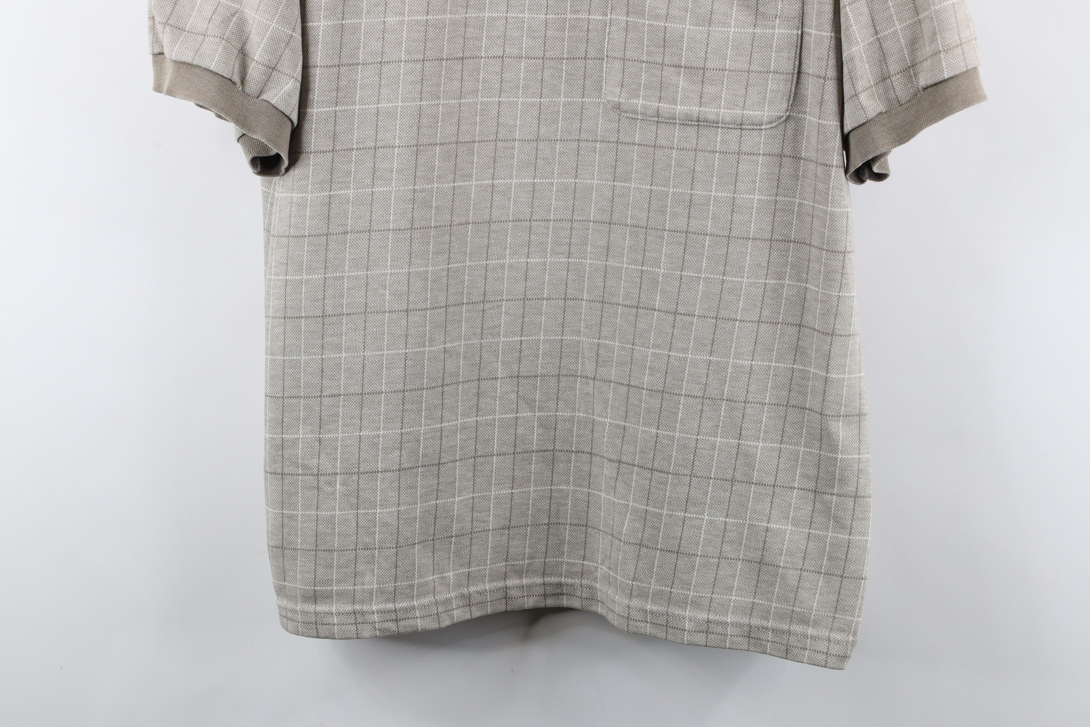 Vintage Vintage 90s Streetwear Knit Collared Golf Polo Shirt Plaid Size US L / EU 52-54 / 3 - 3 Thumbnail