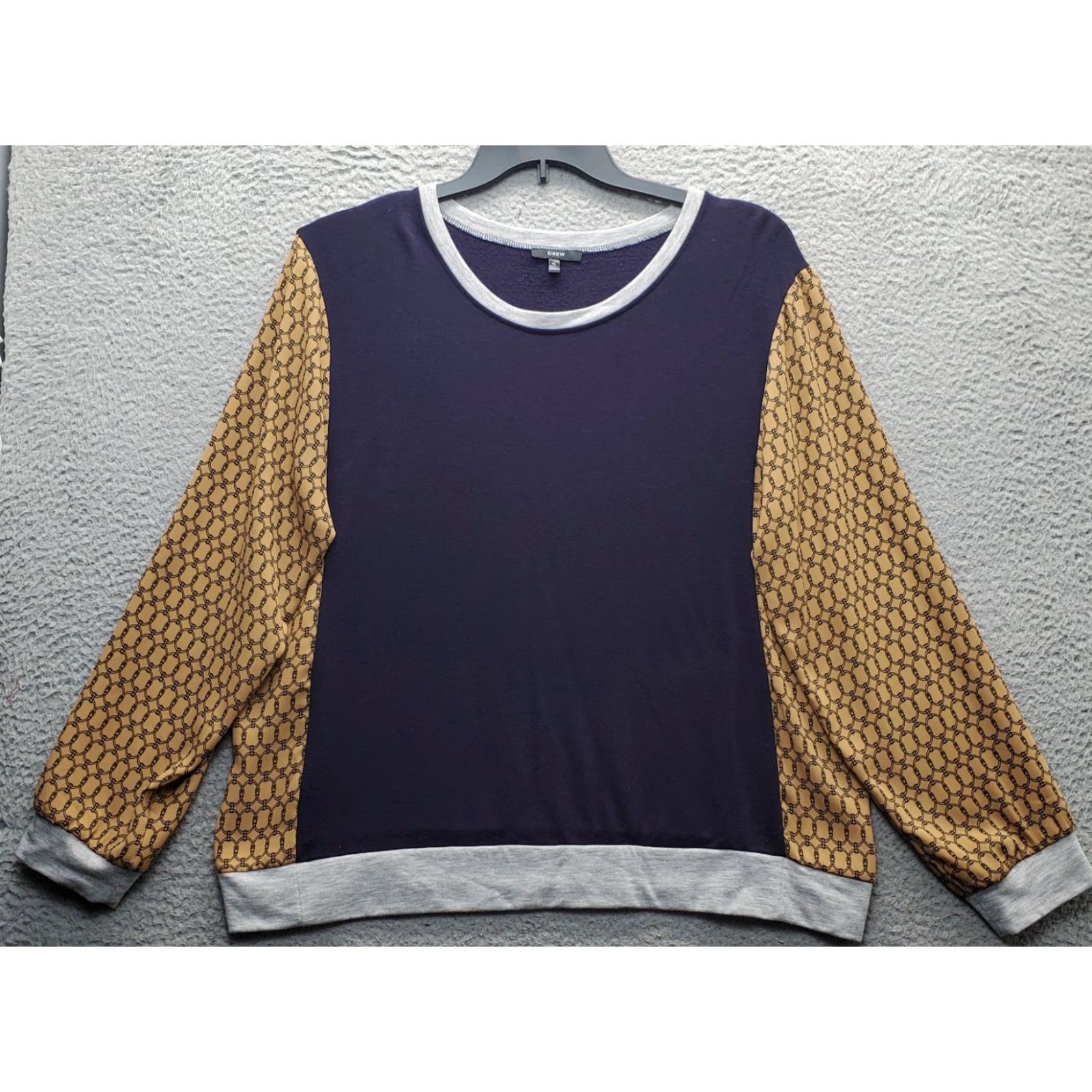 Drew Drew Womens XL Multicolor Geometric Fleece Lined Raglan Sweatshirt Size XL / US 12-14 / IT 48-50 - 2 Thumbnail