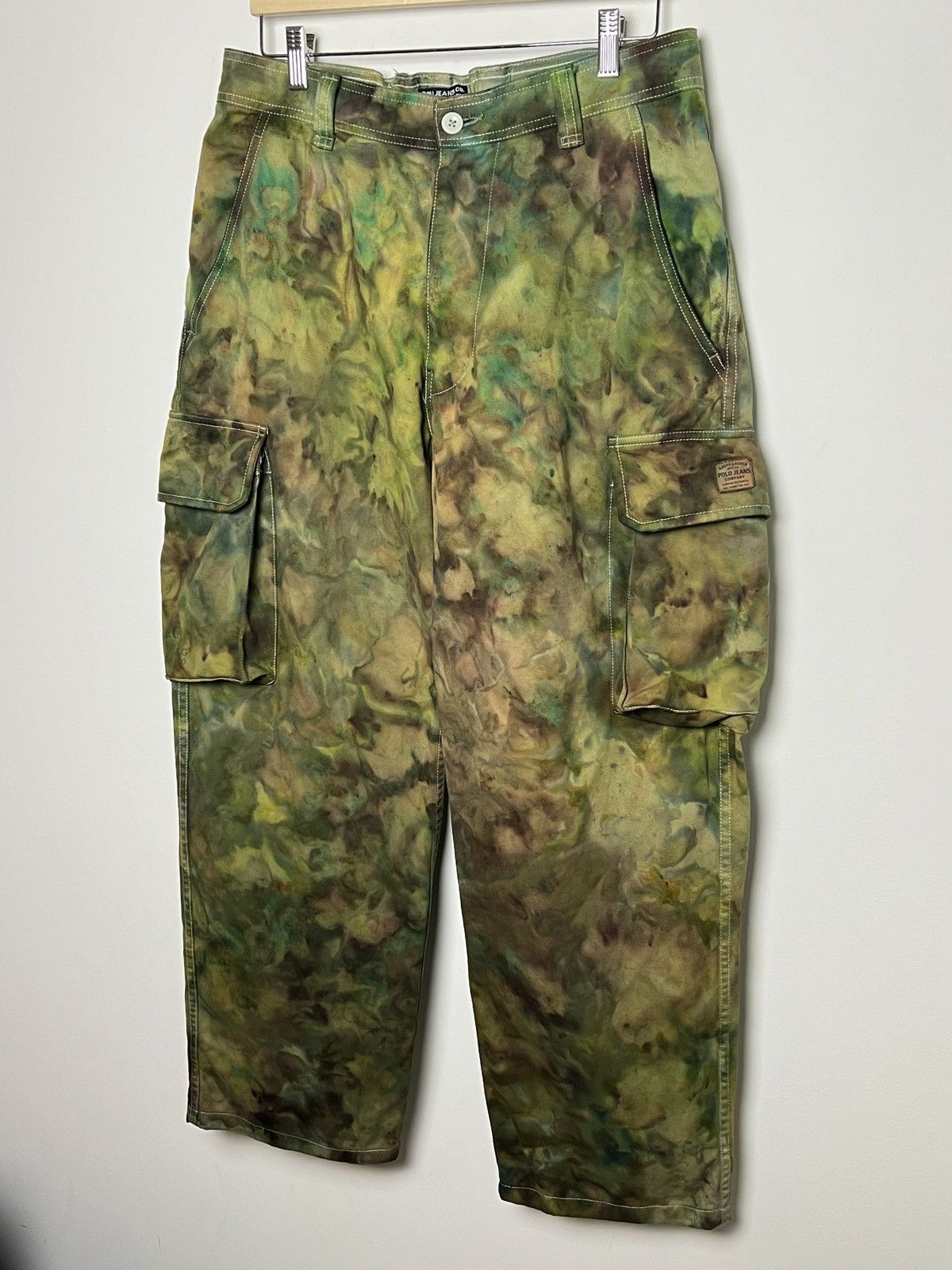 Polo Ralph Lauren ralph lauren tie dye cargo camo multipocket army pants Size US 33 - 2 Thumbnail