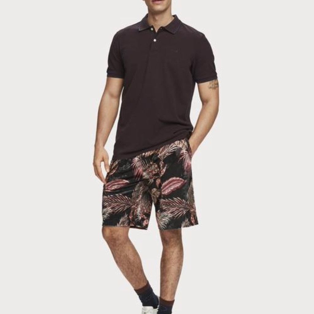 Scotch & Soda SCOTCH & SODA Men's Palm Print Velour Shorts - LARGE Size US 34 / EU 50 - 6 Thumbnail