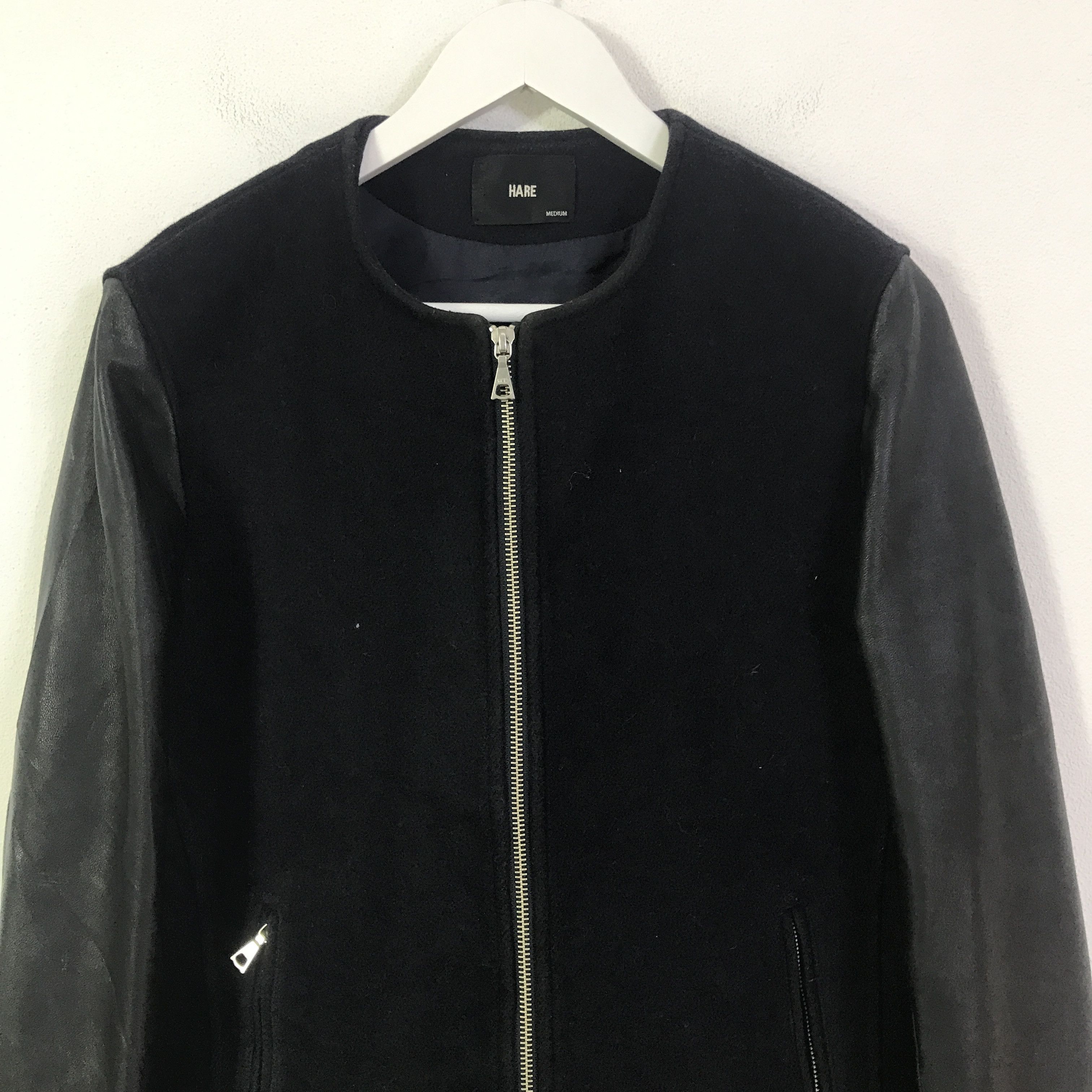 HARE Hare Sleeve Leather jacket K121B7 Size US M / EU 48-50 / 2 - 2 Thumbnail
