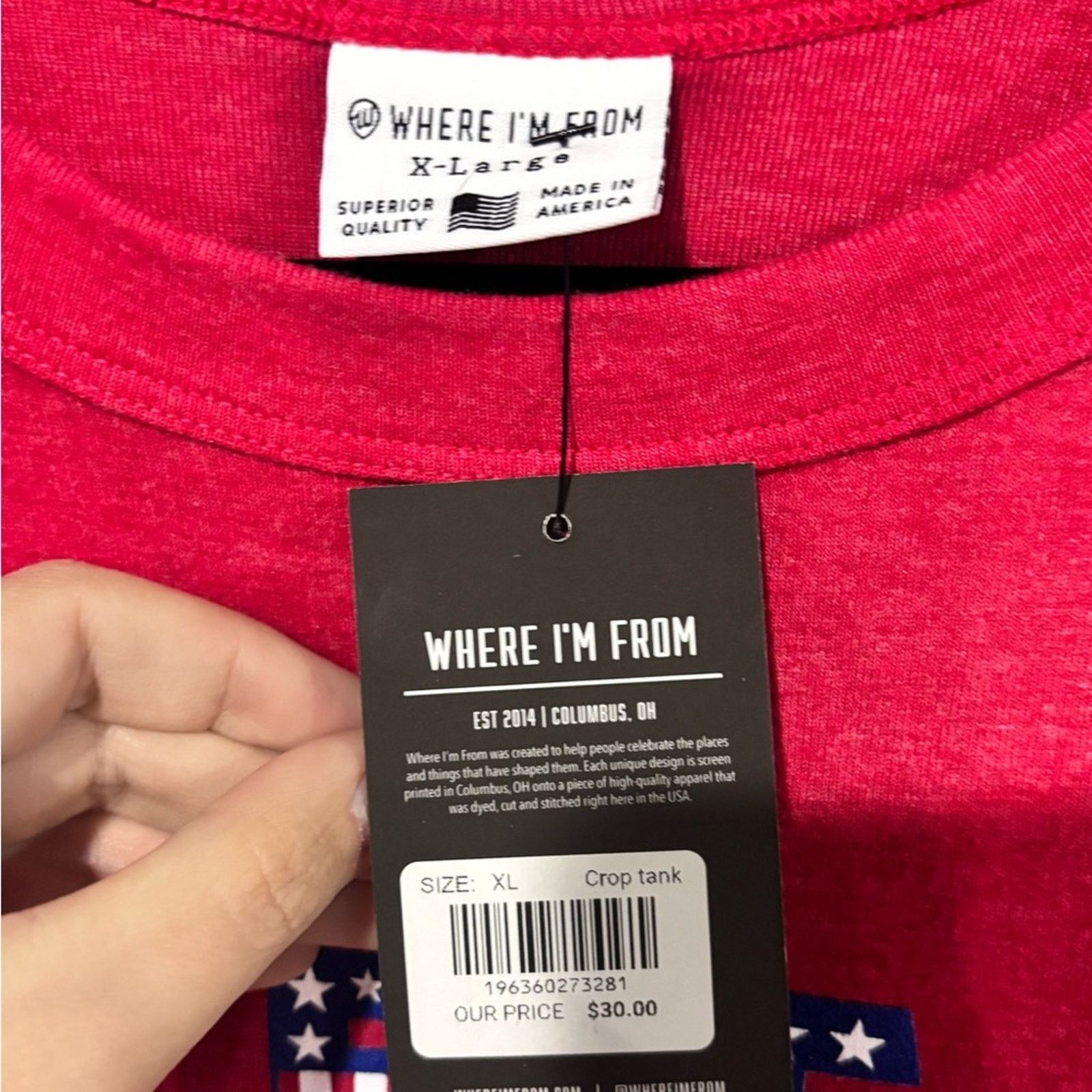 Other Where I’m From Boston Red Sleeveless Crop Top XL Size XL / US 12-14 / IT 48-50 - 2 Thumbnail