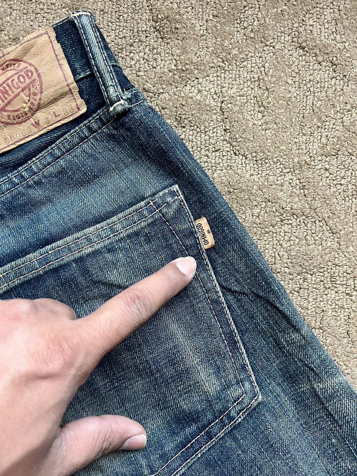 Japanese Brand × OMNIGOD × Vintage Omnigod Selvedge Smoke Flared Jeans Size US 36 / EU 52 - 13 Thumbnail