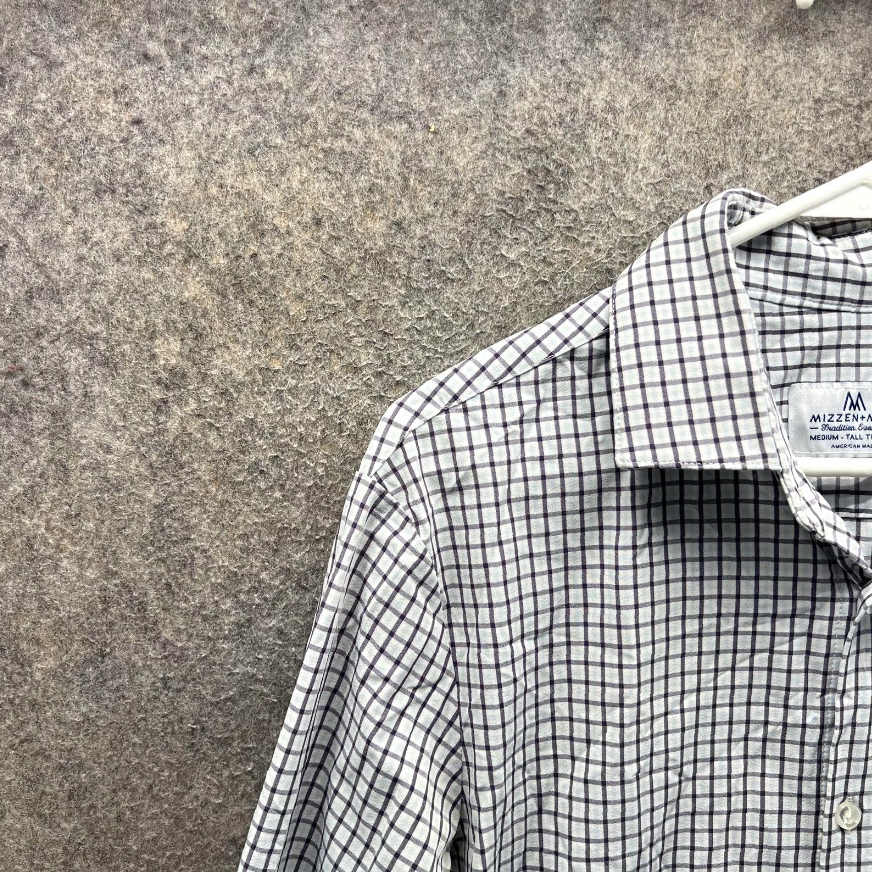 Mizzen+Main Mizzen+Main Dress Shirt Mens MT Blue Check Slim Fit Long Sleeve Shirt Size 40R - 7 Thumbnail
