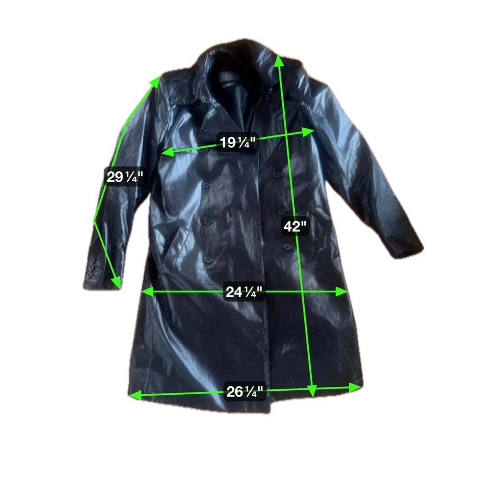 Alexander McQueen Alexander McQueen Black Faux Leather TrenchCoat Madein Italy Size XXL / US 16-18 / IT 52-54 - 2 Thumbnail