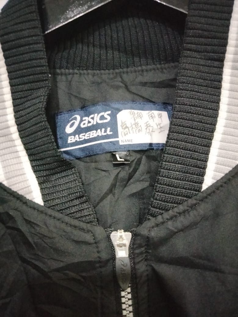 Asics × Vintage Vintage Asics Jackets Varsity Half Zipper BaseBall Size US L / EU 52-54 / 3 - 3 Thumbnail
