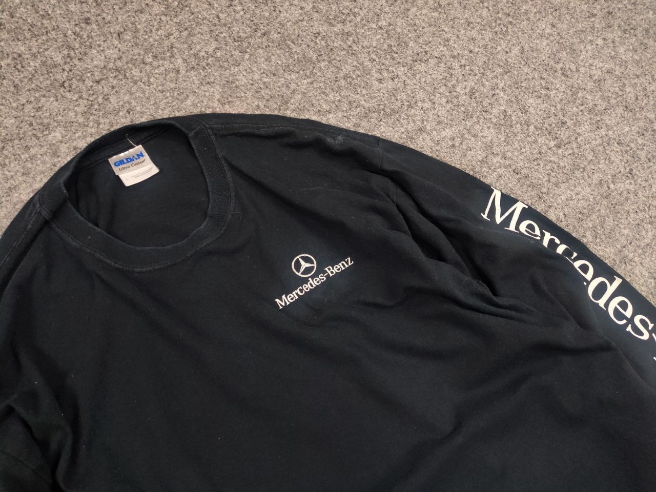 Mercedes-Benz Vintage 90's Mercedes Benz Logo Long Sleeve Faded Black Size US M / EU 48-50 / 2 - 11 Thumbnail