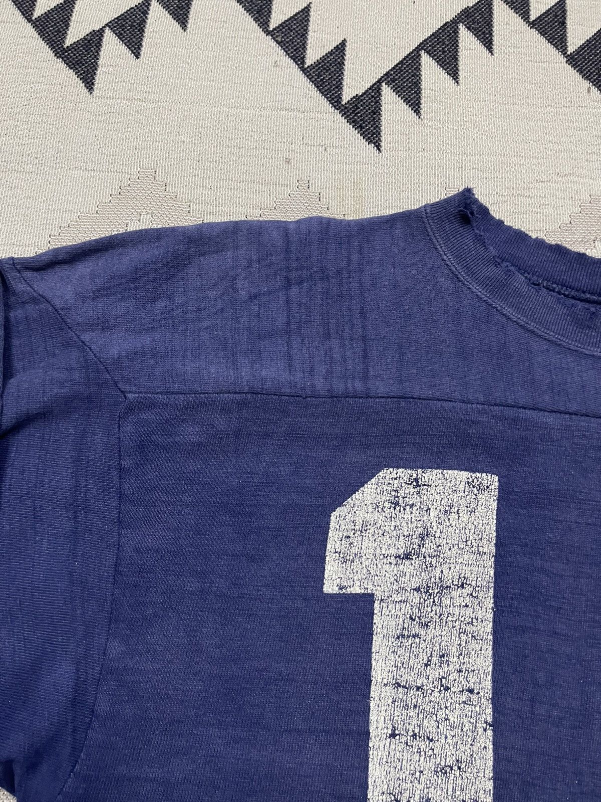 Warehouse & Co. 1990s WAREHOUSE&CO. FOOTBALL LONG SLEEVE TSHIRT DISTRESSED Size US M / EU 48-50 / 2 - 11 Thumbnail