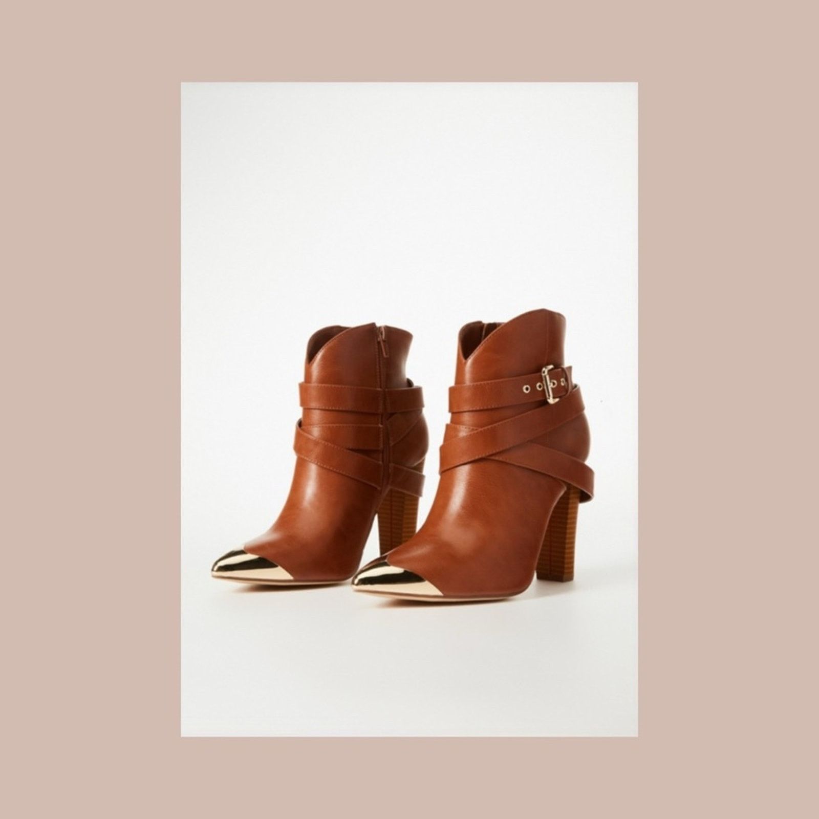Fenton Shoe Dazzle Stevie Heeled Ankle Boot in Brown Size US 8 / IT 38 - 3 Thumbnail