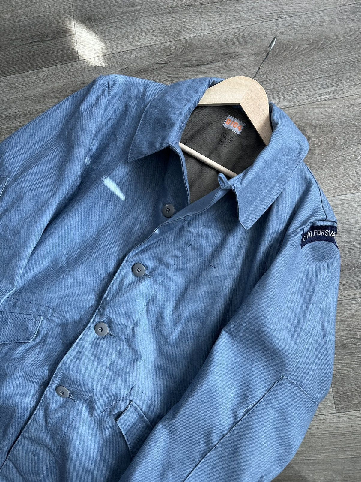 Other 🫧Vintage 1969 Swedish Civil Defence M59 Jacket Military D104 Size US L / EU 52-54 / 3 - 5 Thumbnail