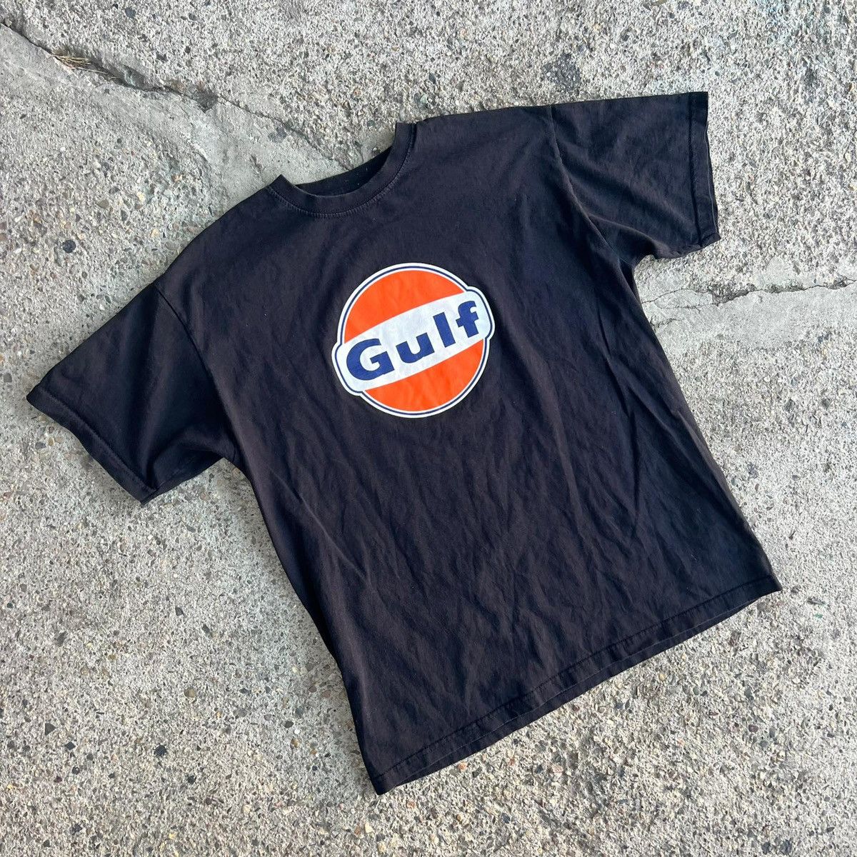 Japanese Brand × Vintage Gulf Oil Vintage Racing Tshirt Y2K Black Size US M / EU 48-50 / 2 - 2 Thumbnail