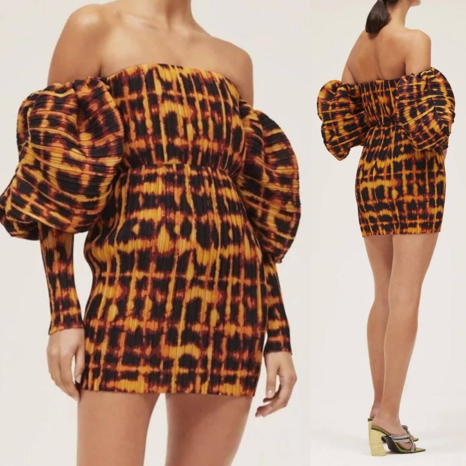 Solace London Solace London Skye Pleat Leopard Print Mini Dress Mindy Kali Size M / US 6-8 / IT 42-44 - 14 Thumbnail