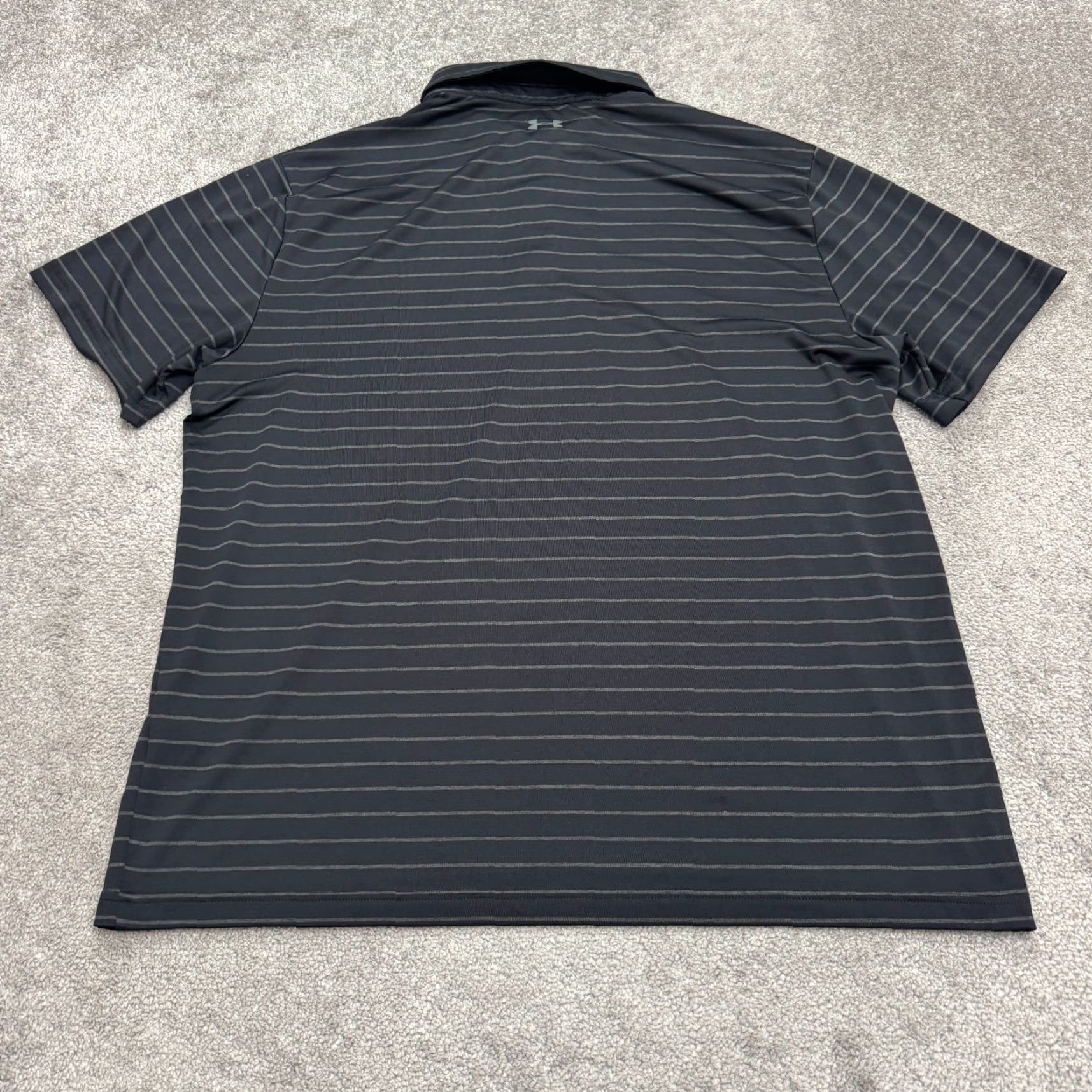 Under Armour Under Armour Polo Shirt Mens 2XL Black Striped Golf Activewear Casual Sport Short Sleeve Polo Size US XXL / EU 58 / 5 - 2 Thumbnail