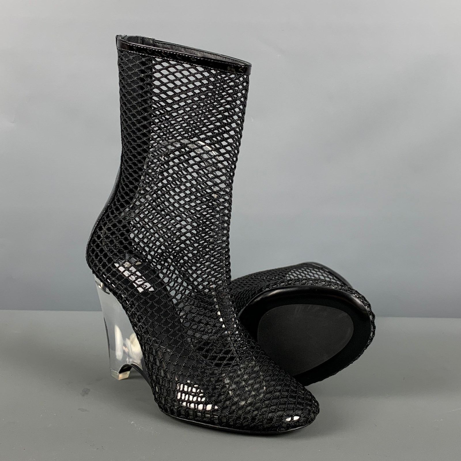 Alaia ALAIA Size 7 Black Clear Wedge Boots Size US 7 / IT 37 - 5 Thumbnail