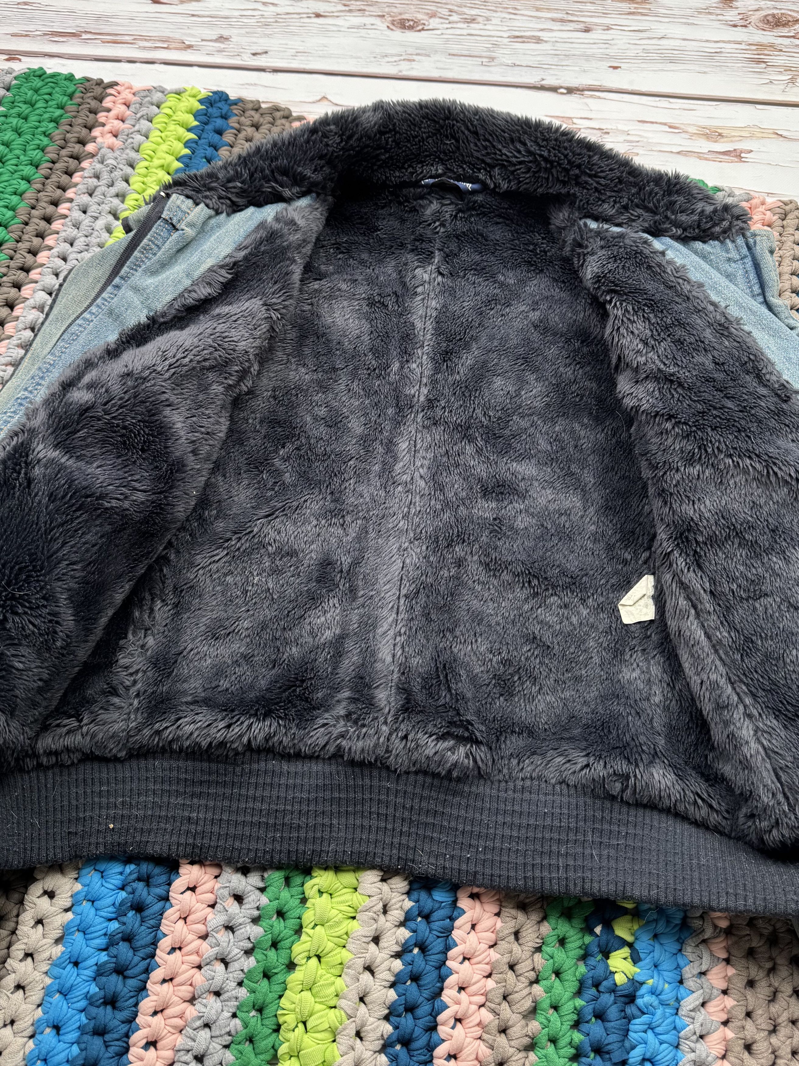 Hysteric Glamour Y2K Faded Cropped Jacket With Faux Fur Details (ET1)(D15) Size L / US 10 / IT 46 - 4 Thumbnail