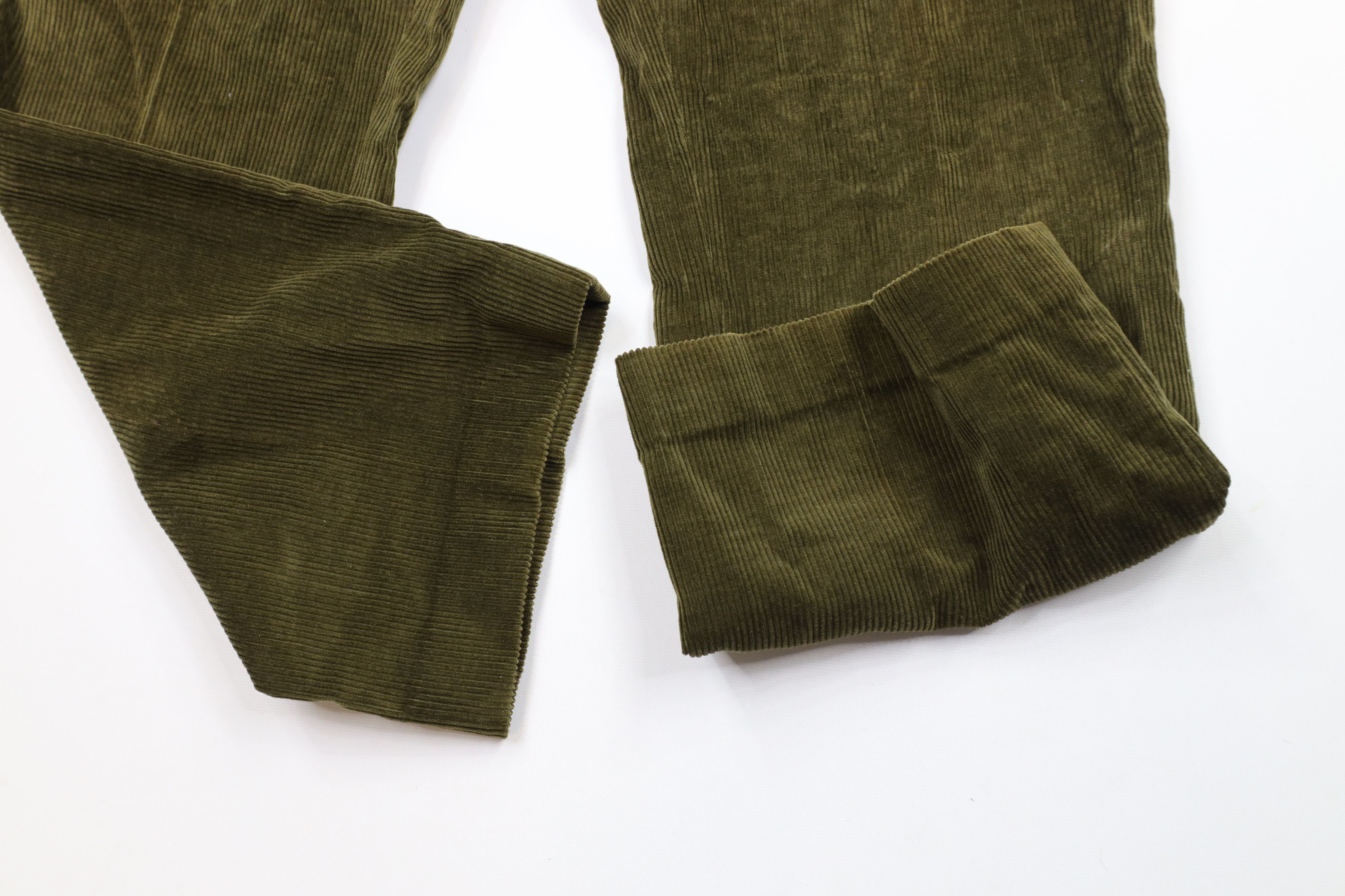 Vintage Vintage 70s Streetwear Wide Leg Corduroy Pants USA Green Size US 38 / EU 54 - 5 Thumbnail