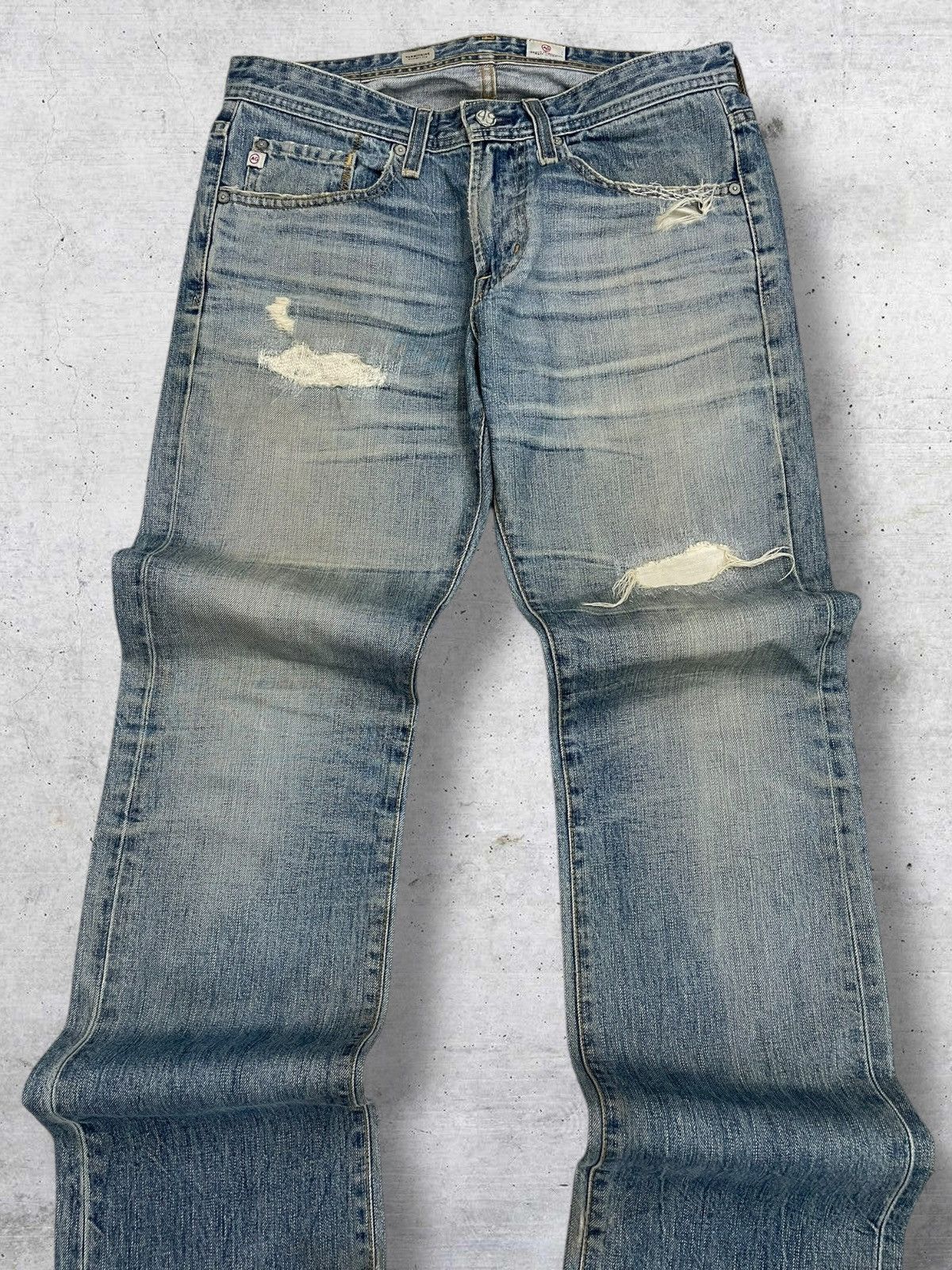 AG Adriano Goldschmied VINTAGE AG ADRIANO GOLDSHMIED MUDWASH RIPPING OG STYLE DENIM Size US 32 / EU 48 - 4 Thumbnail