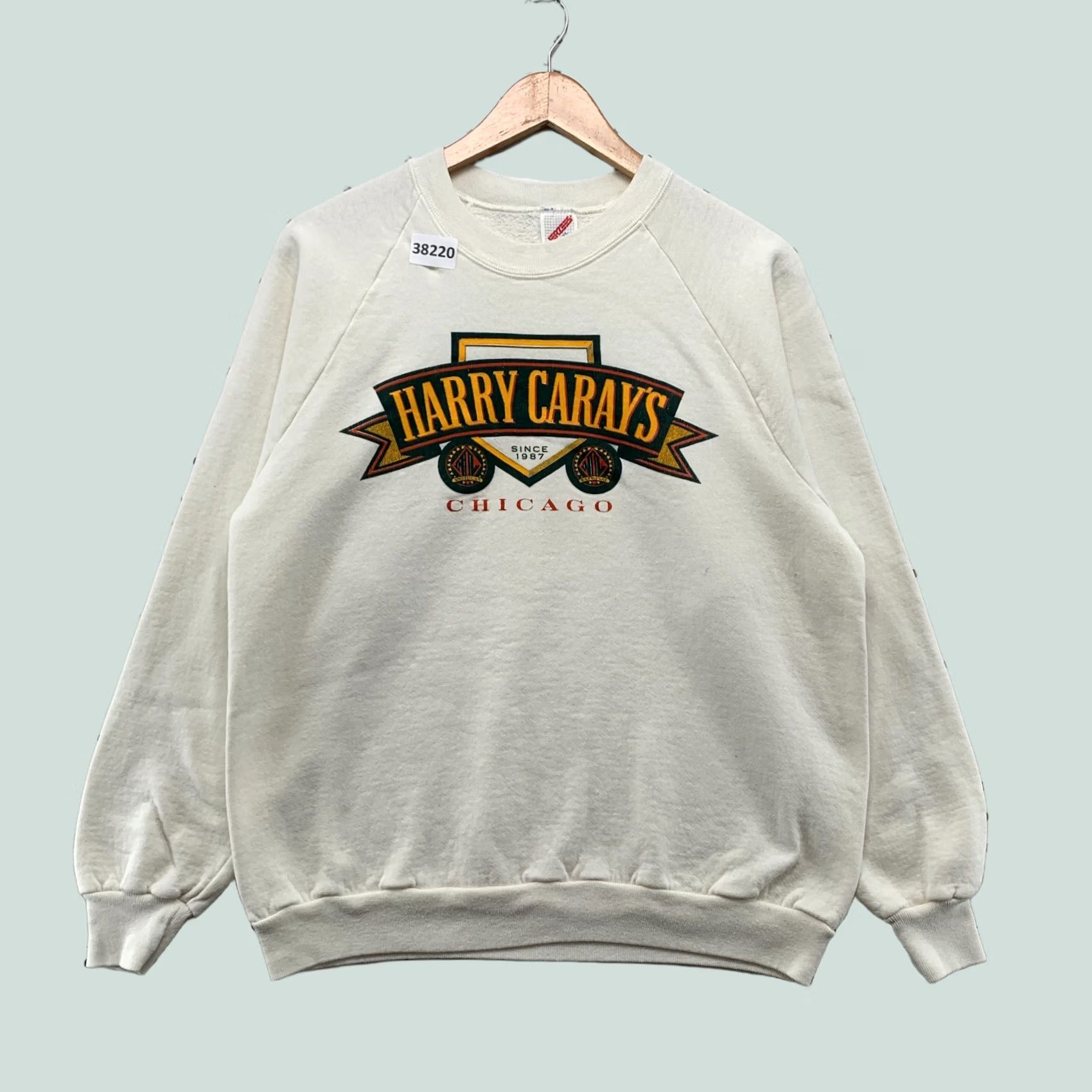 Jerzees VINTAGE 90s Harry Carry’s Chicago Sweatshirt Mens XL Fits Medium White USA Size US M / EU 48-50 / 2 - 1 Thumbnail