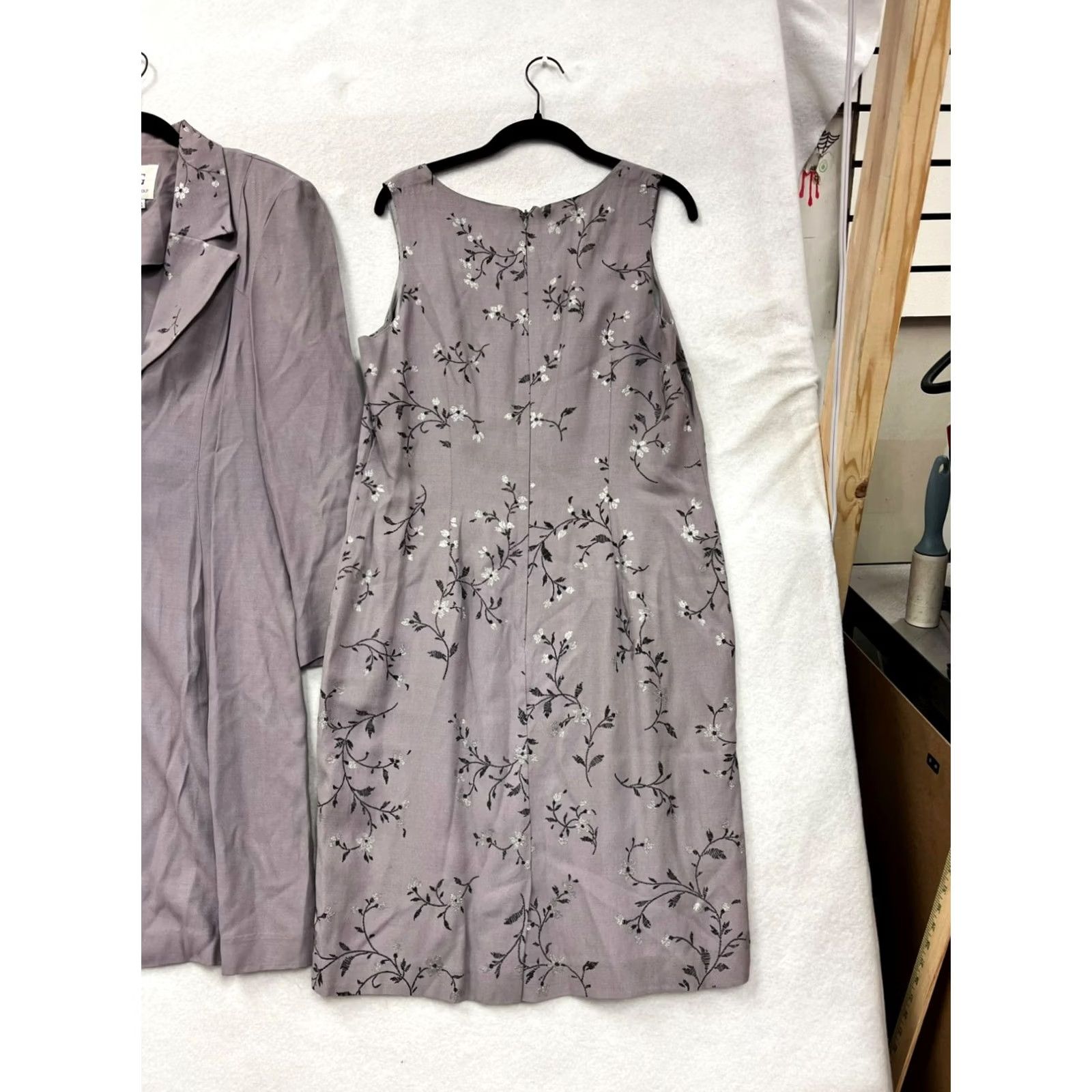 Vintage VINTAGE Bahrain Group Outfit 4Pc Women 12 Lavender Floral Embroidery Dress Pants Top Coat Women’s Mens Size US 12 / IT 42 - 5 Thumbnail