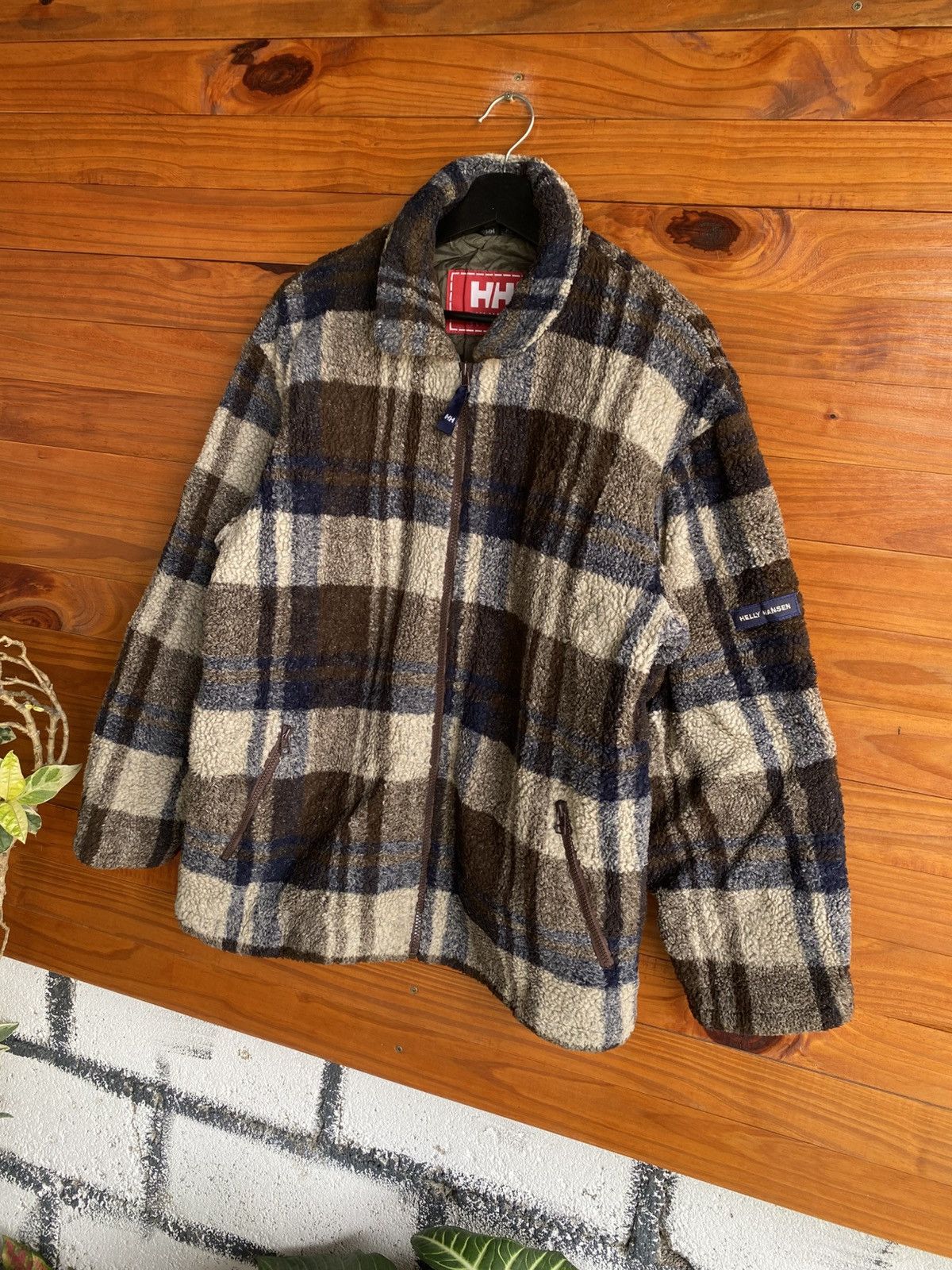 Helly Hansen Vintage **Helly Hansen Sea Gear Plaid Fleece Jacket Size US M / EU 48-50 / 2 - 4 Thumbnail