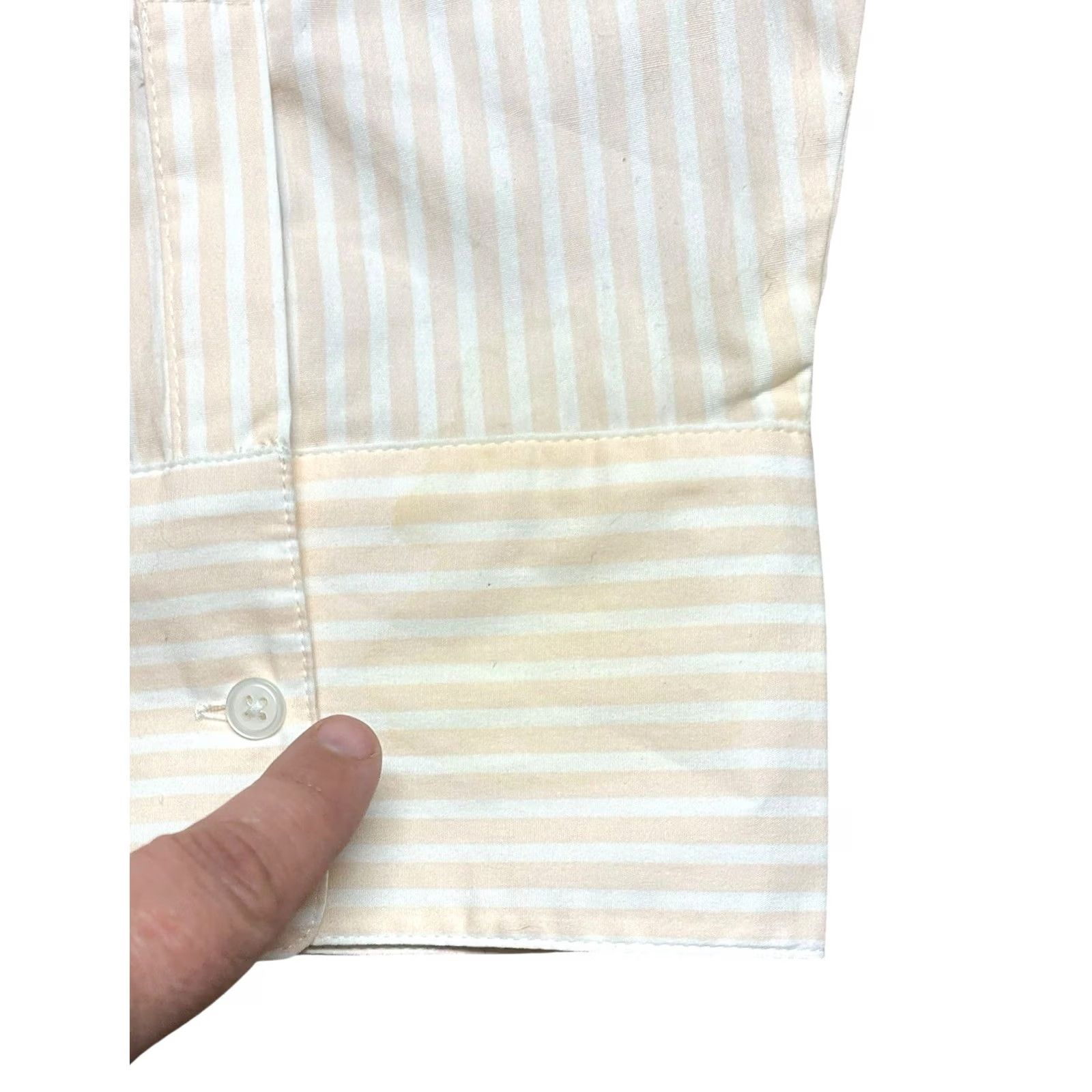 Express NWT Express Oversized Pink Stripe Button Down W/Floral Collar Detail Sz Medium Size M / US 6-8 / IT 42-44 - 5 Thumbnail