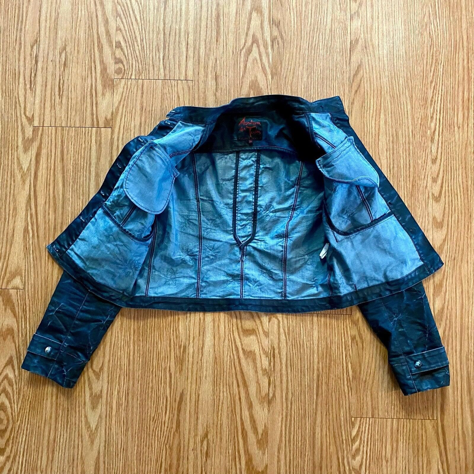 Other Aventures des Toiles Distressed Blue Denim Jacket Womens M Size M / US 6-8 / IT 42-44 - 9 Thumbnail