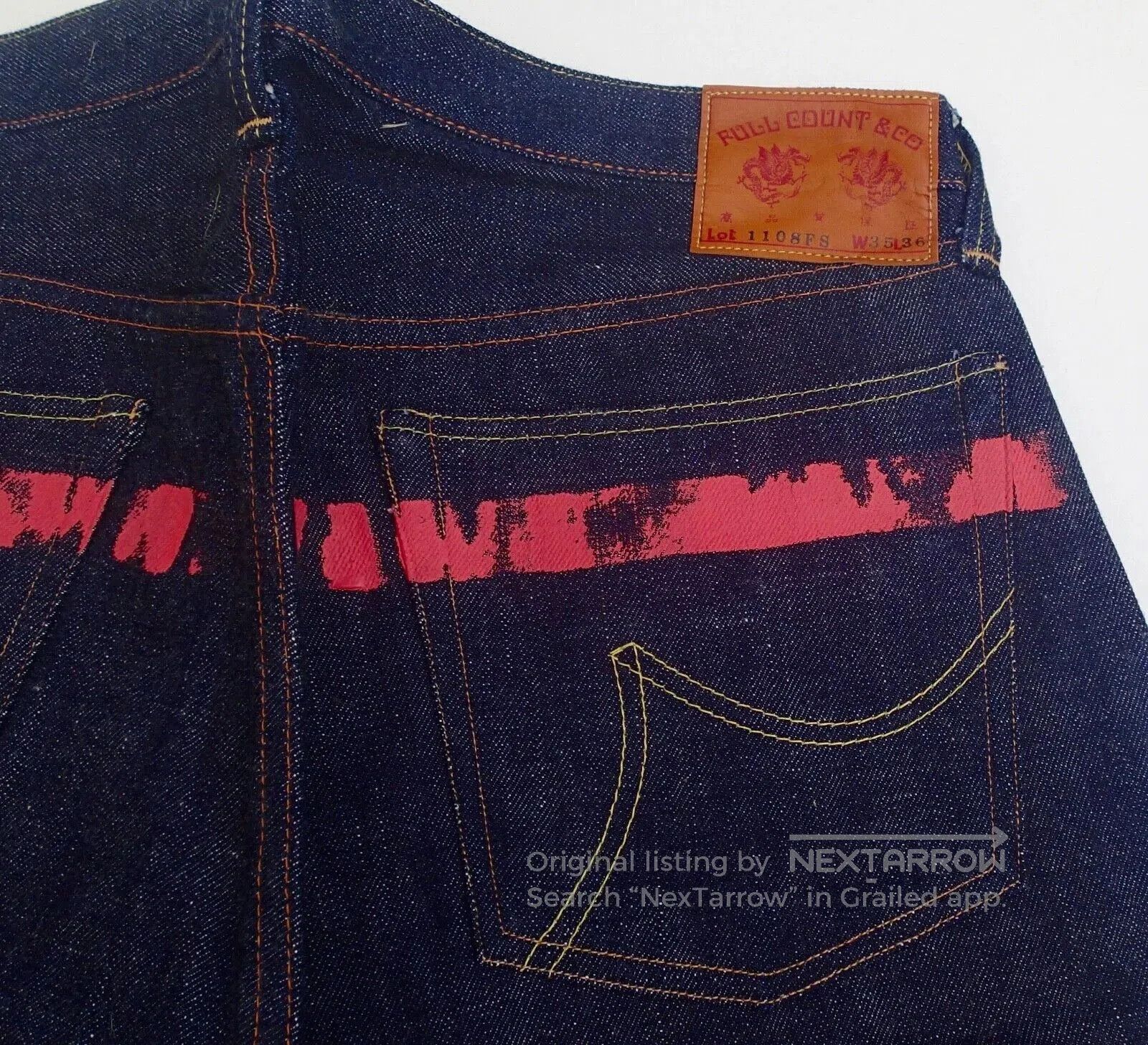Visvim FULLCOUNT 1108fs Dark Blue Denim Jeans. Size US 35 - 4 Thumbnail