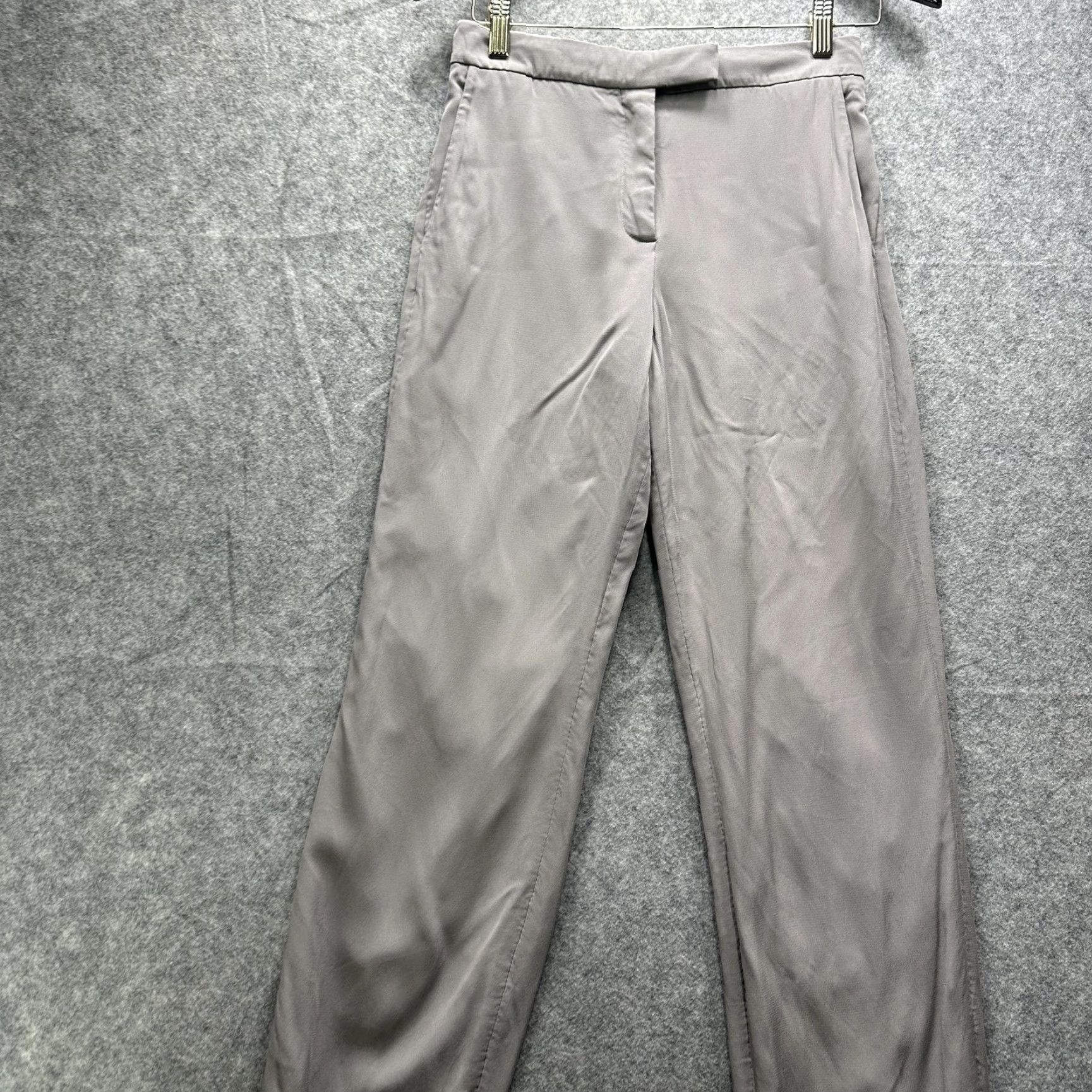 Reiss Reiss Karmine Pants Womens 2 Gray Straight Leg Dress Trousers Lined Stretch Size 26" / US 2 / IT 38 - 5 Thumbnail