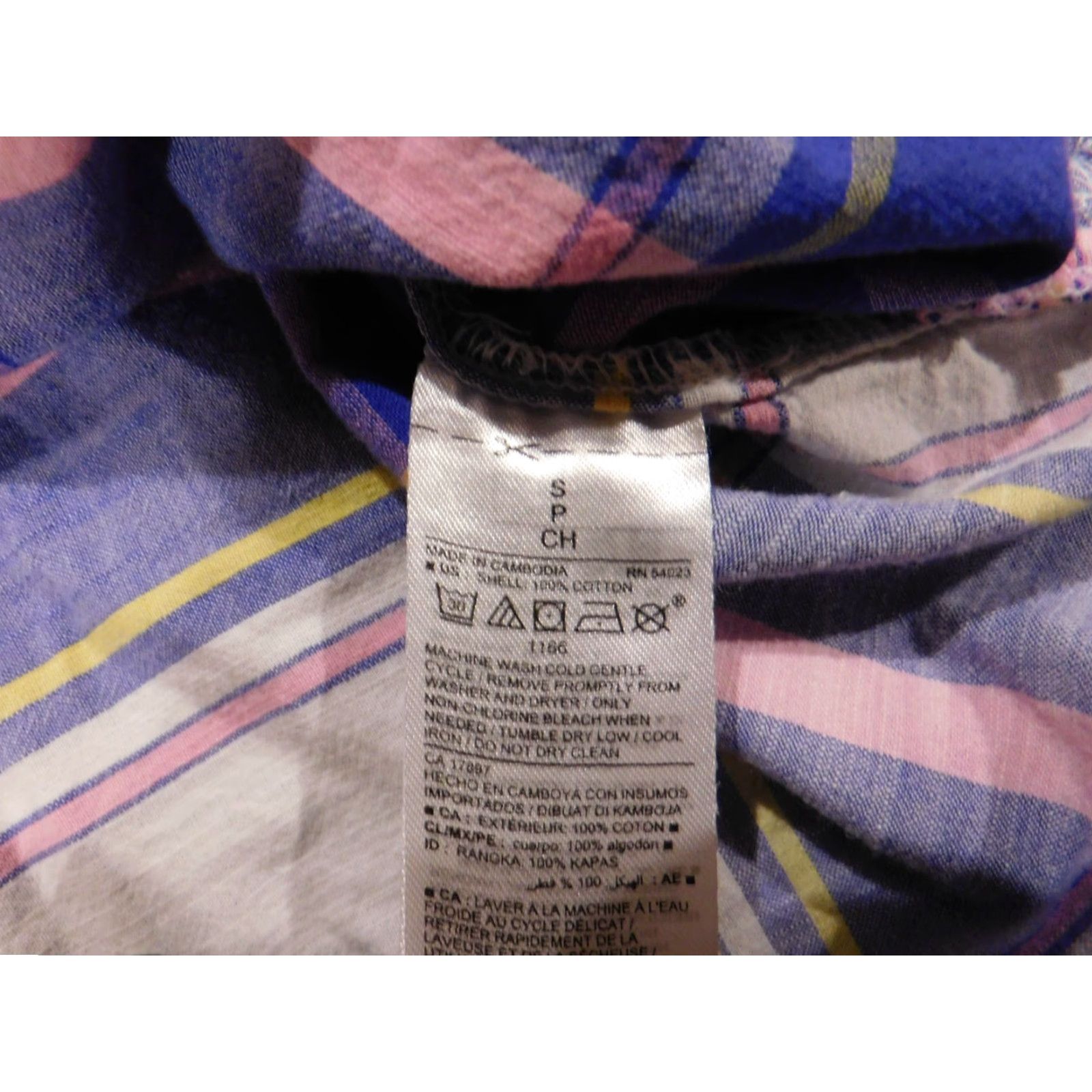 Old Navy Old Navy Womens Blouse Small plaid purple classic button down Size S / US 4 / IT 40 - 7 Thumbnail