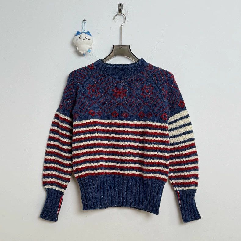 Thom Browne Thom Browne size1 A red and blue striped sweater with four Size US S / EU 44-46 / 1 - 1 Thumbnail