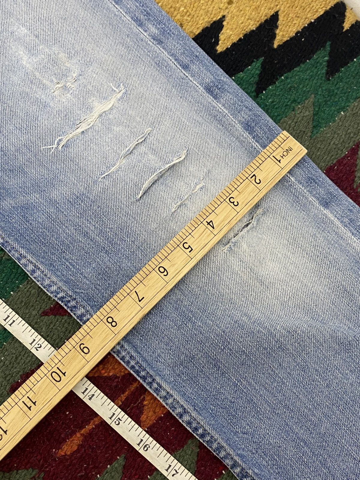 Polo Ralph Lauren Polo Ralph Lauren Distressed Slim Straight Denim Japan Size US 32 / EU 48 - 6 Thumbnail