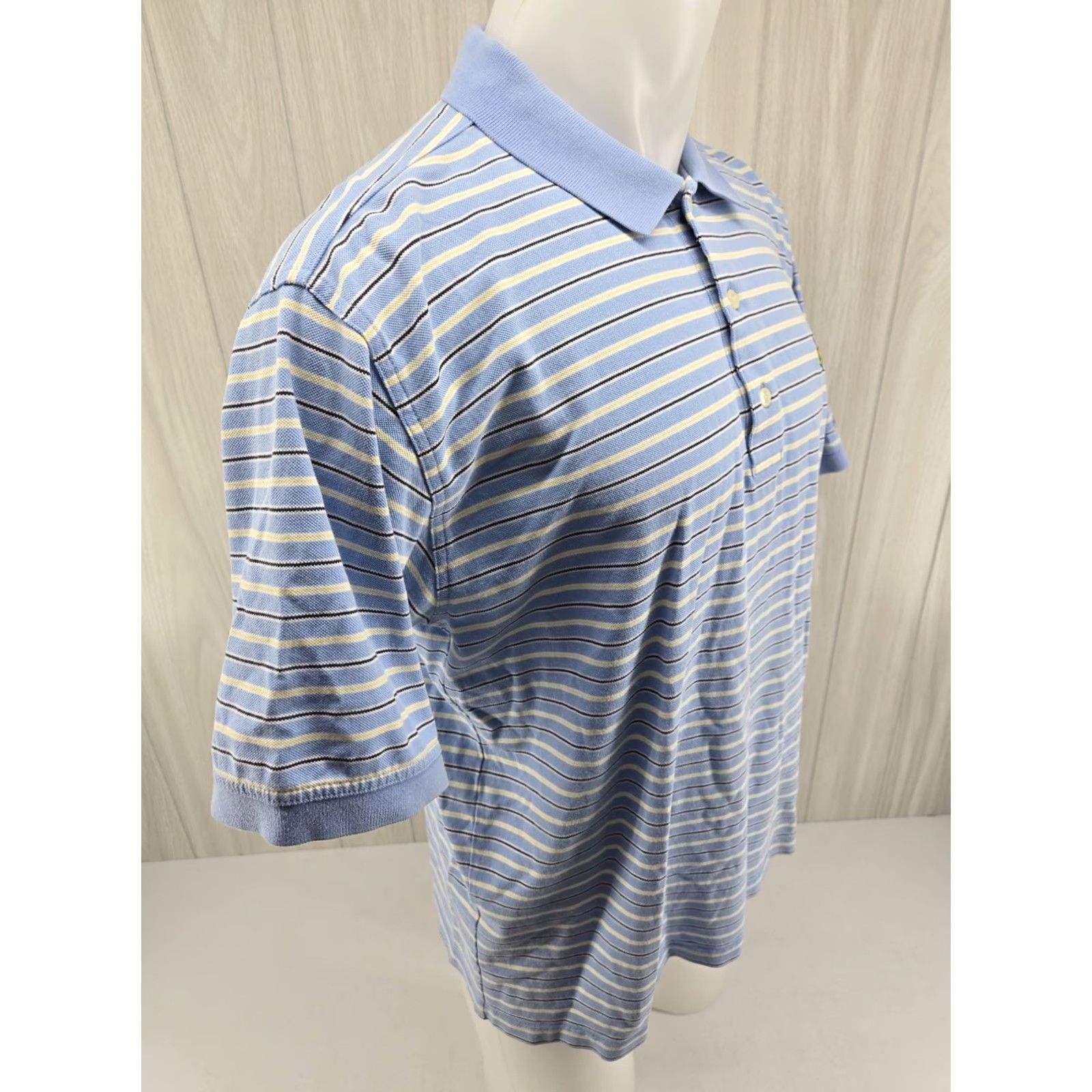 Vintage VINTAGE Masters Golf Polo Shirt Mens Blue White Striped Large Size US L / EU 52-54 / 3 - 6 Thumbnail