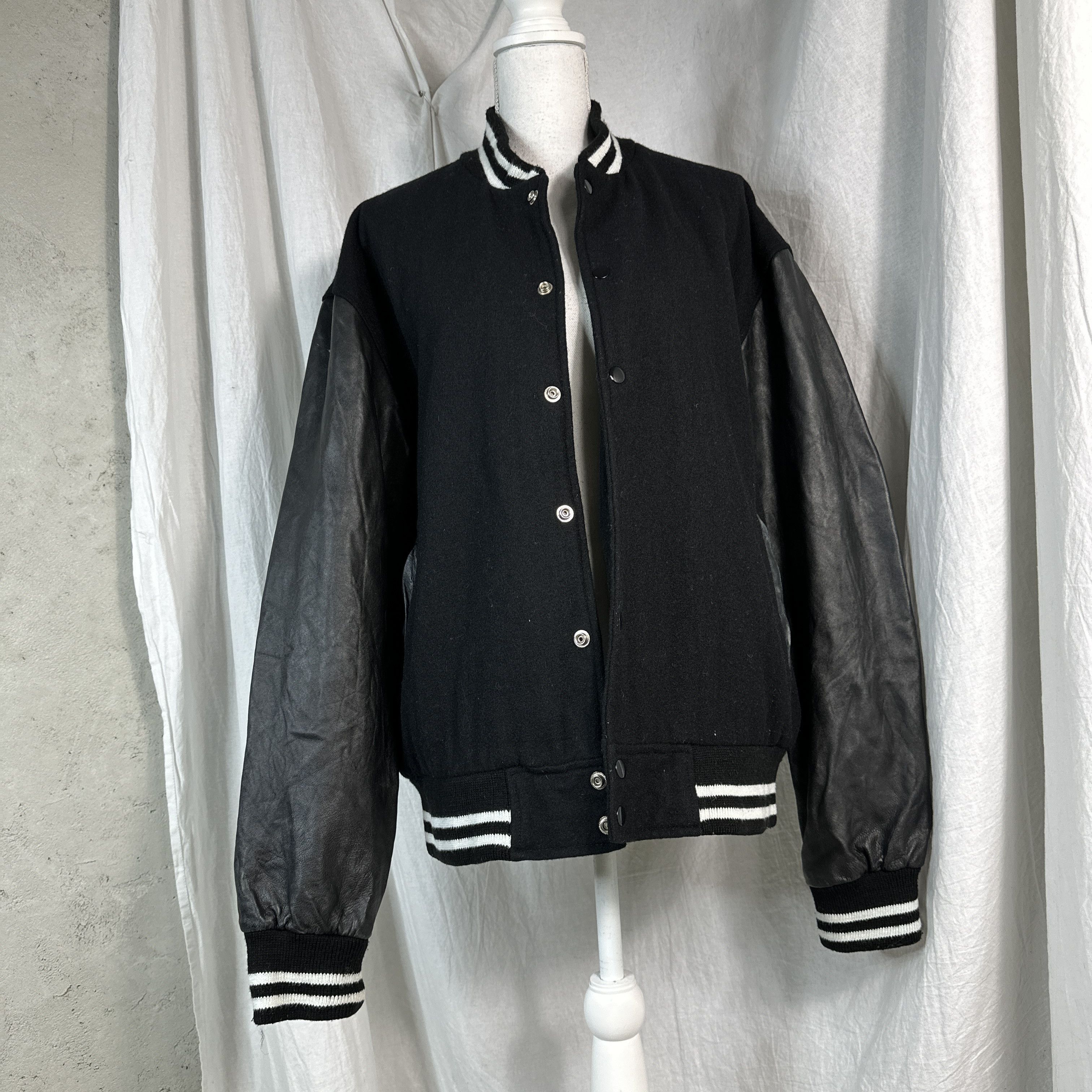 Vintage Vintage Varsity Wool & Leather Jacket Size US XXL / EU 58 / 5 - 6 Thumbnail