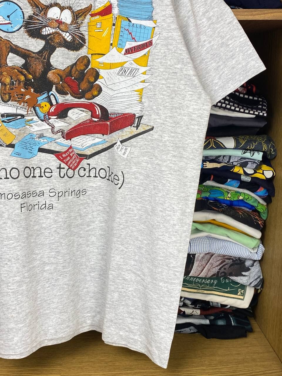 Vintage Vintage All Stressed Out 90s Single Stitch Graphic Tee Size US L / EU 52-54 / 3 - 6 Thumbnail